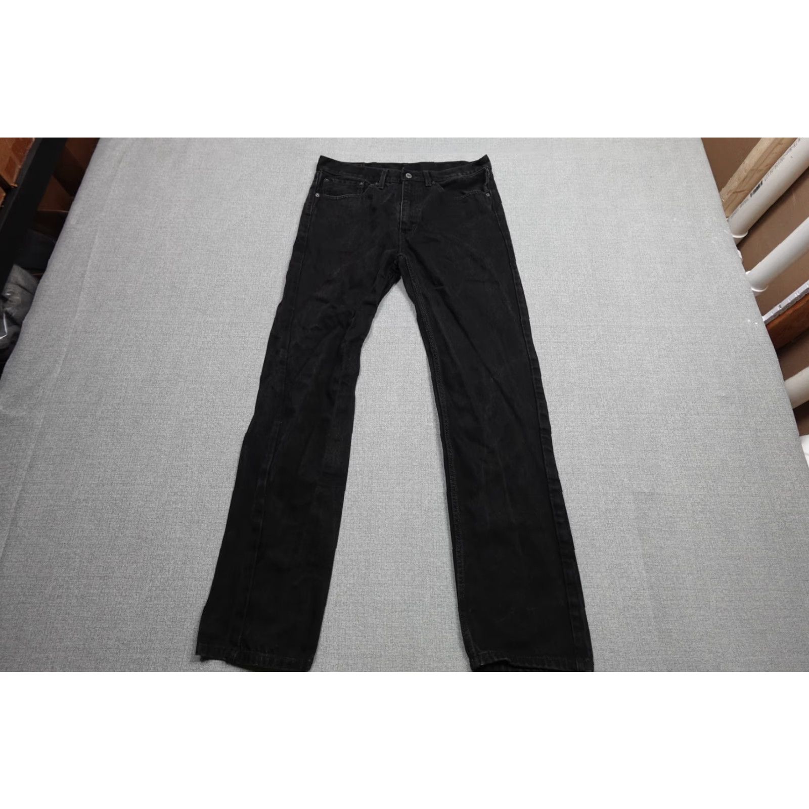 Levi's Levi's 505 Jeans Mens 34x34 Black Straight Leg Denim Classic USA Style Size US 34 / EU 50 - 3 Thumbnail