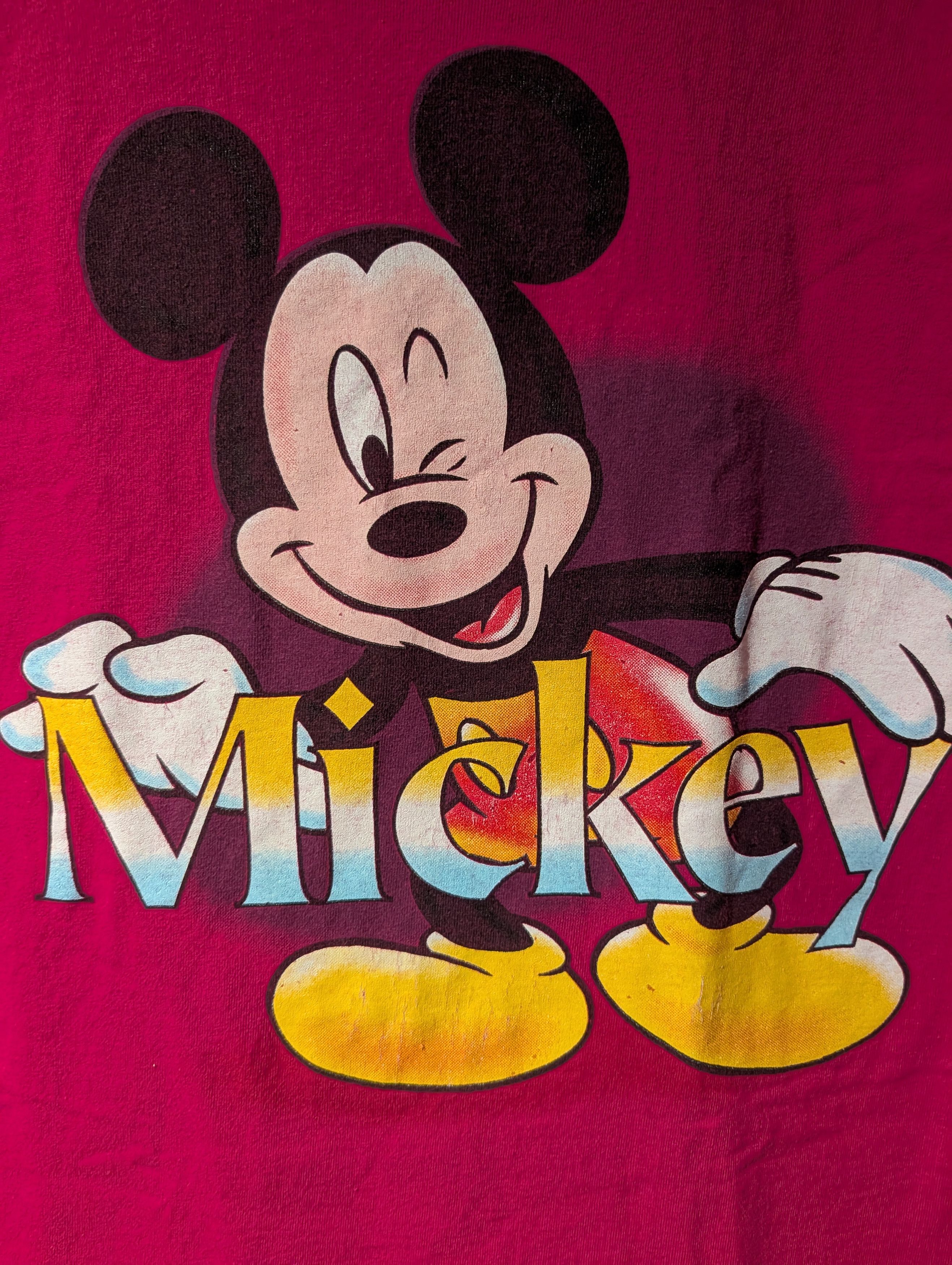 Disney Vintage 90s Mickey Unlimited Mouse T Shirt Pink Medium Size US M / EU 48-50 / 2 - 2 Thumbnail