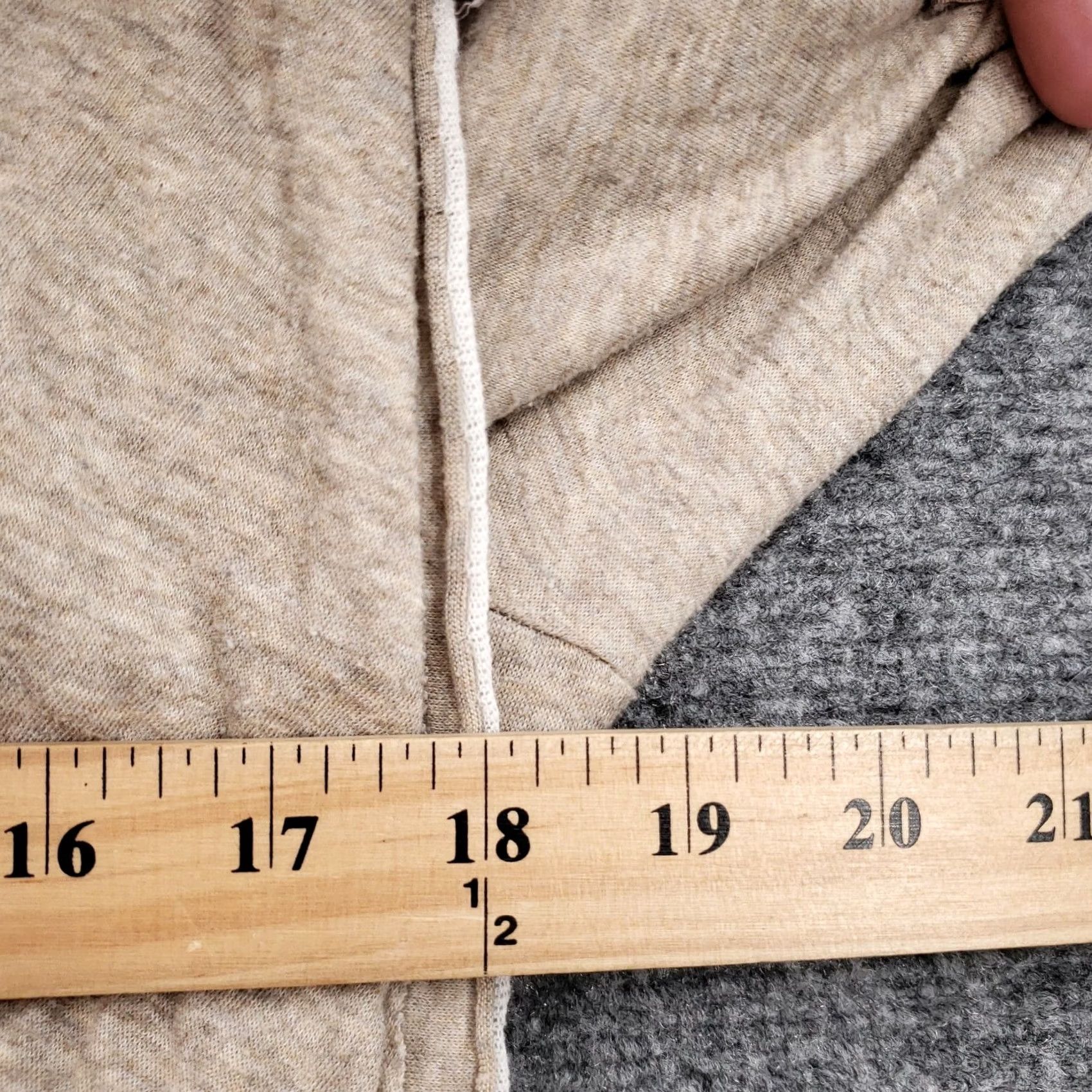 Vintage Mystree Top Womens S Small Beige Drape Collar Long Sleeve Lagenlook Zip Heather Size S / US 4 / IT 40 - 6 Thumbnail