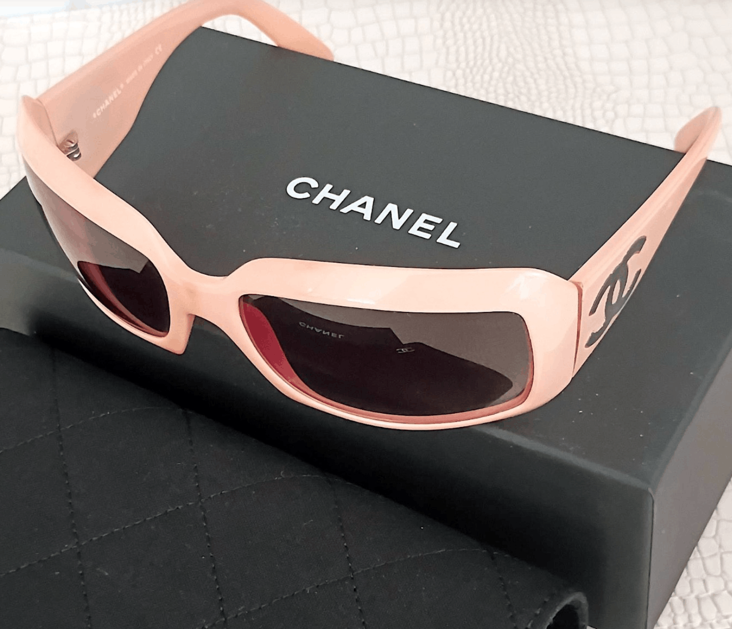 Chanel CHANEL Sunglasses 5076 Rimless Rhinestone 4017 Shields Size ONE SIZE - 3 Thumbnail