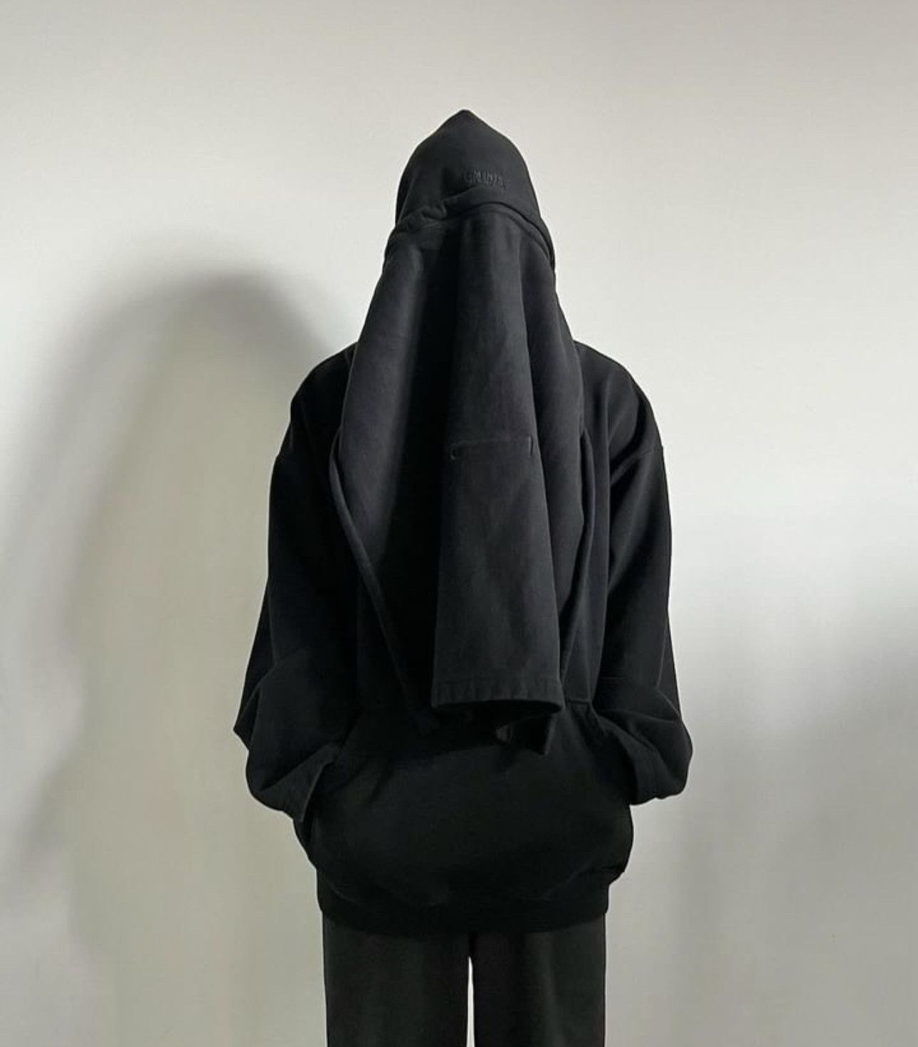 image of Vetements 19Fw Incognito Mask Hoodie in Black, Men's (Size Medium)