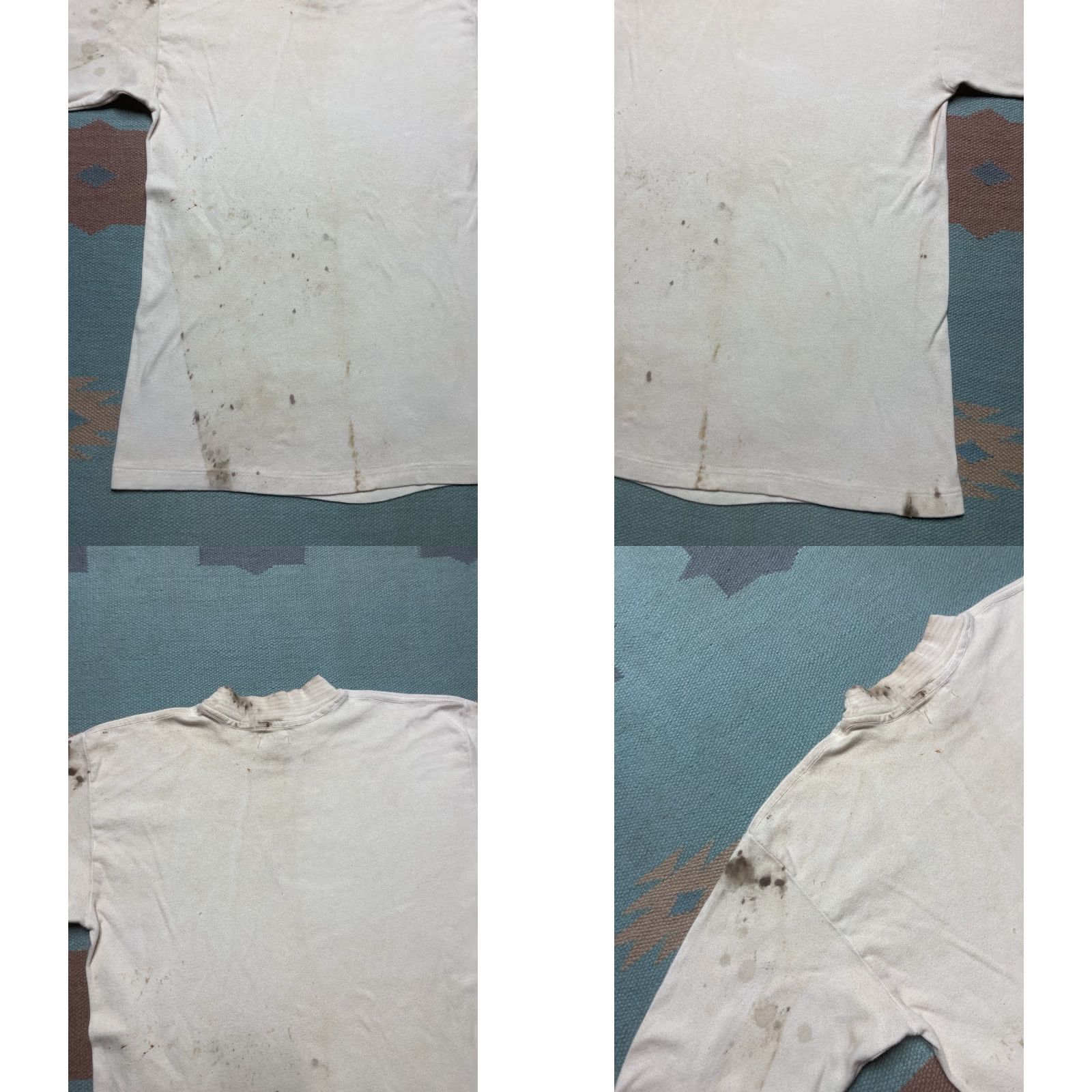 Vintage VINTAGE 1950s Long Sleeve T Shirt White Cotton Grunge Large Mens Shirt Size US L / EU 52-54 / 3 - 9 Thumbnail