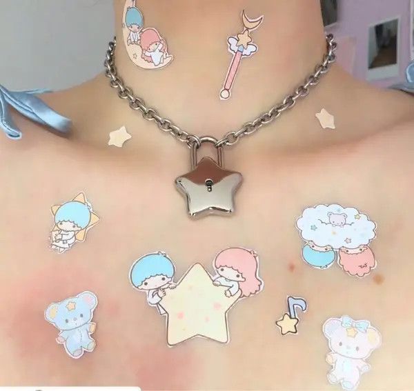 Jewelry Cute Star Shape Lock Pendant Chain Necklace Size ONE SIZE - 4 Thumbnail