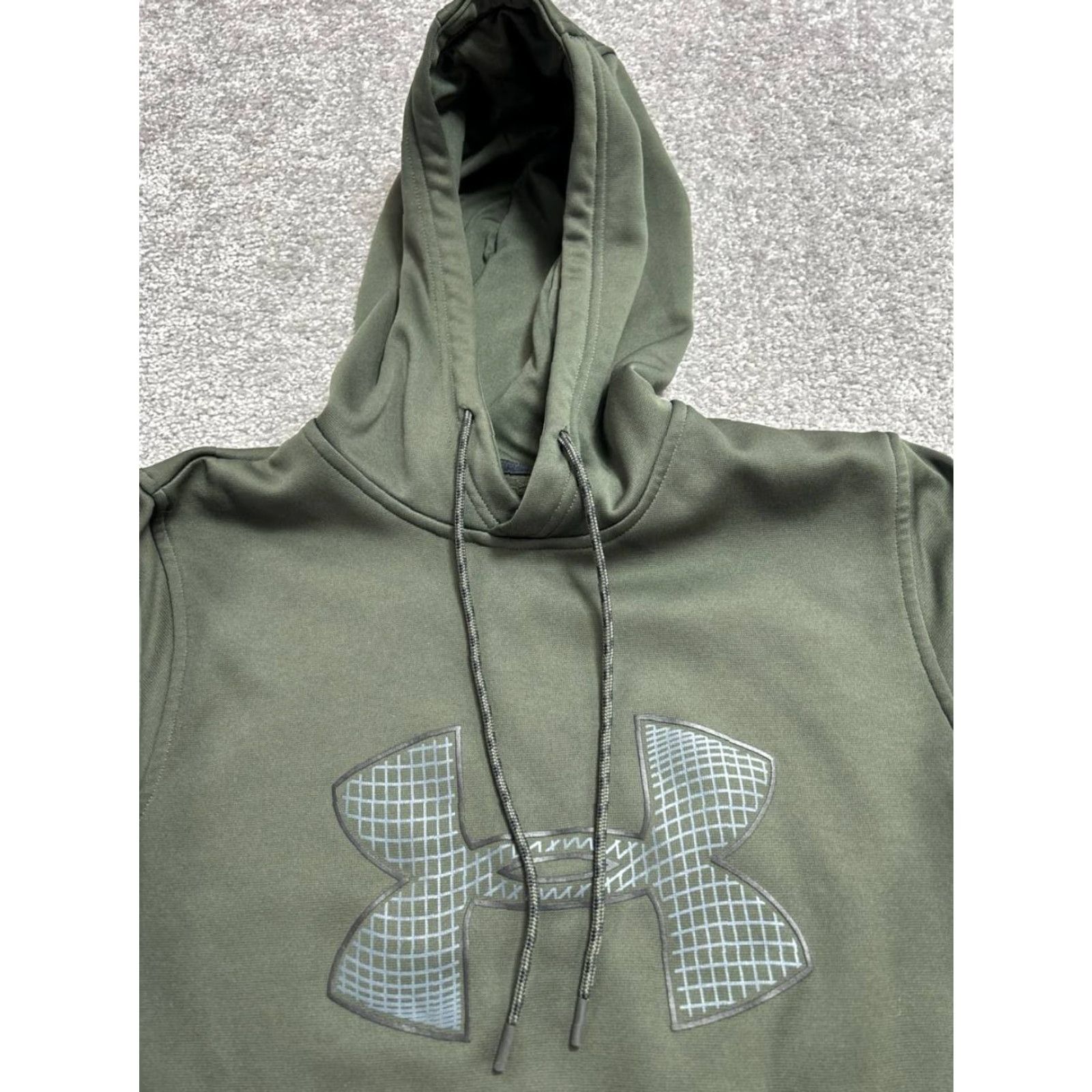 Under Armour Under Armour Coldgear Hoodie Mens Medium Green Fleece Lined Loose Fit Logo Print Size US M / EU 48-50 / 2 - 3 Thumbnail