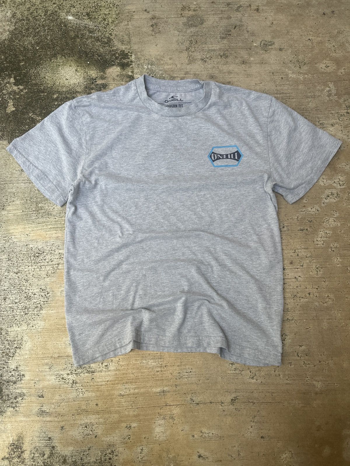 O'Neill × Vintage Vintage 90s Gray O’Neil Surfwear Tee Shirt Medium Size US M / EU 48-50 / 2 - 3 Thumbnail