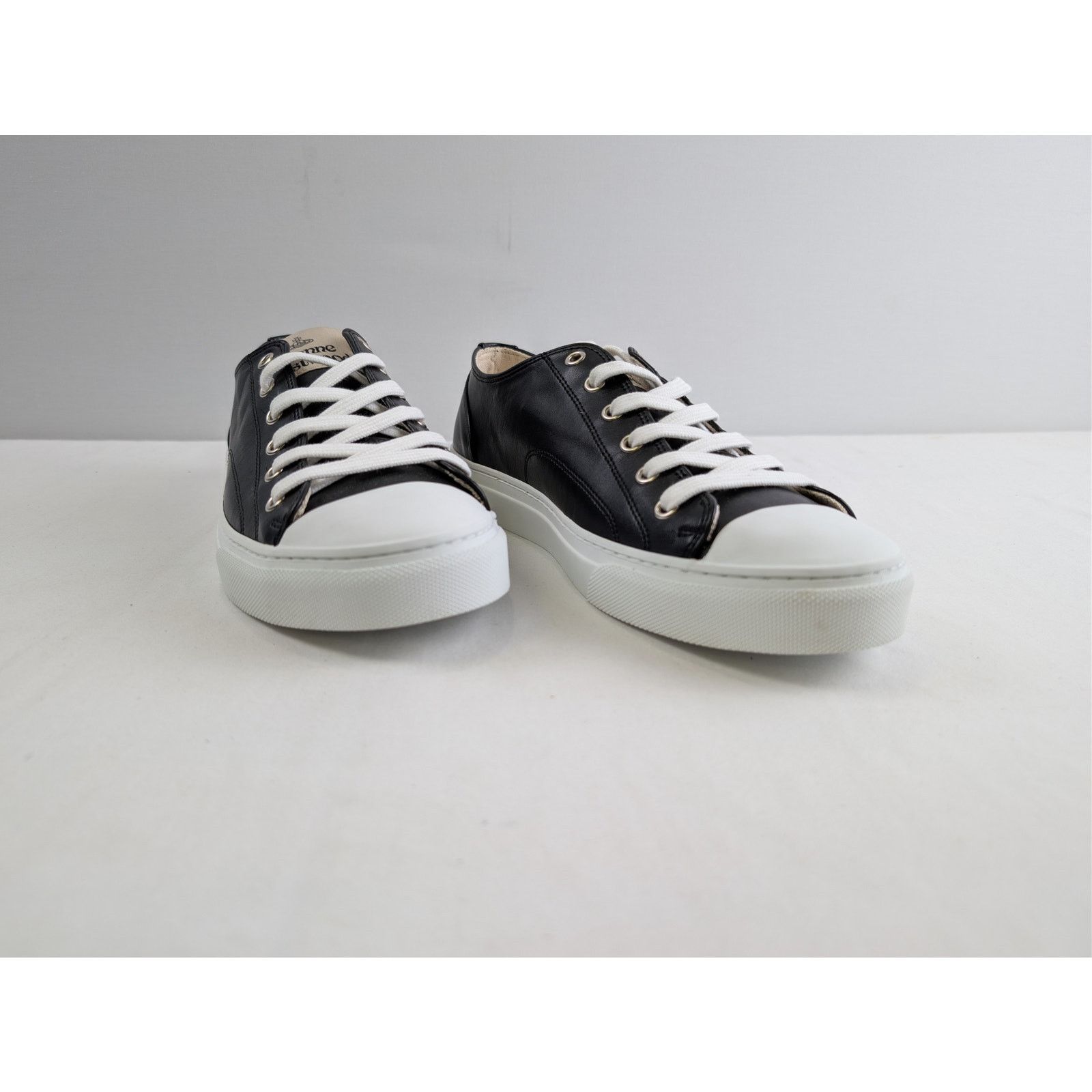 Vivienne Westwood o1rshd1 Plimsoll High Top Eco Leather Sneakers in Black Size US 10 / EU 43 - 6 Thumbnail