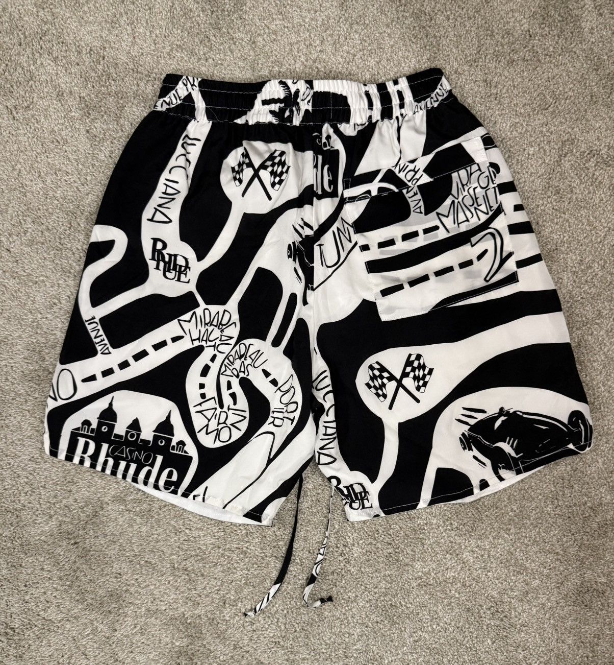 Rhude Rhude Strada Silk Shorts Size US 32 / EU 48 - 2 Thumbnail