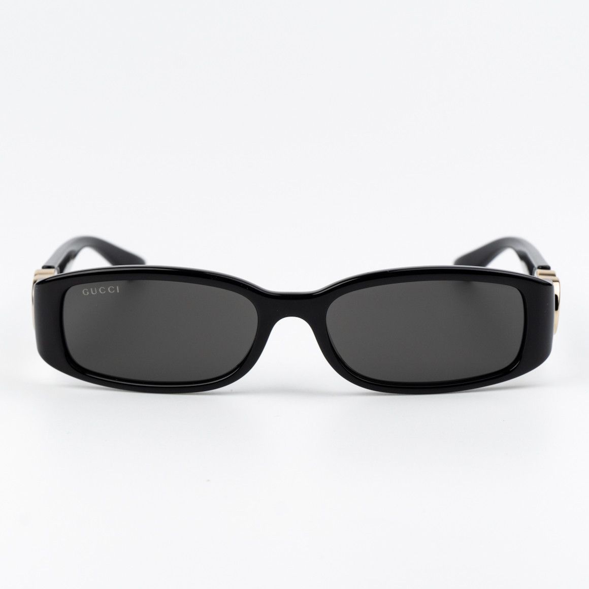 Gucci NEW Gucci GG1661S 001 Black Grey Rectangle Unisex Sunglasses Size ONE SIZE - 2 Thumbnail