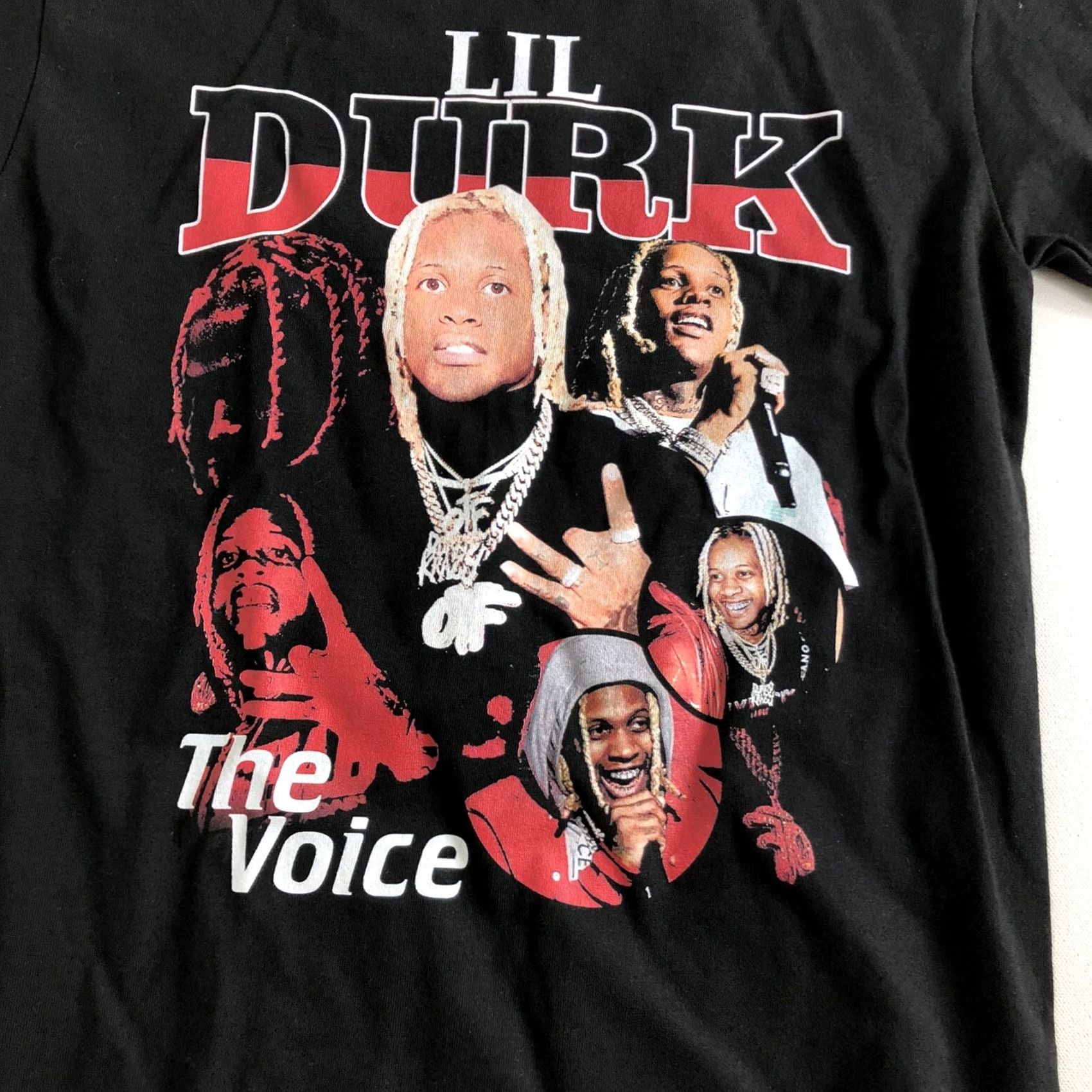 Vintage Lil Durk Graphic T-Shirt Black Small Crew Neck Short Sleeve Cotton Heavy Graphic Print Men 90s Shaka Regular Short Sleeve All Seasons Size US S / EU 44-46 / 1 - 2 Thumbnail