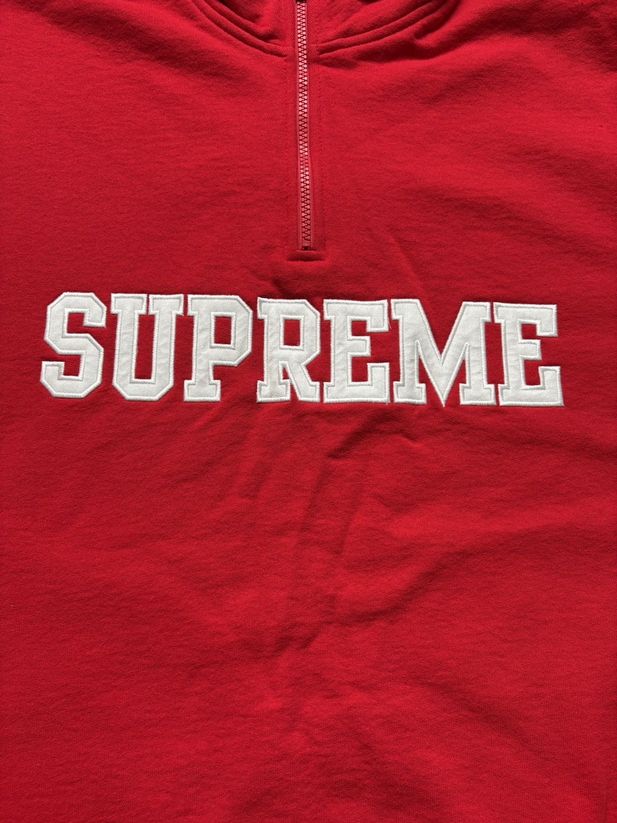 Supreme Supreme Collegiate Half Zip Pullover Red FW24 Size US L / EU 52-54 / 3 - 4 Thumbnail