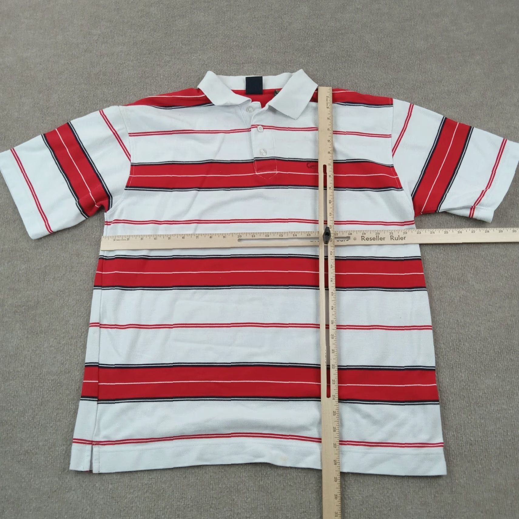 Karl Kani Karl Kani Mens Polo Shirt Extra Large XL Red White Striped Casual Size US XL / EU 56 / 4 - 2 Thumbnail
