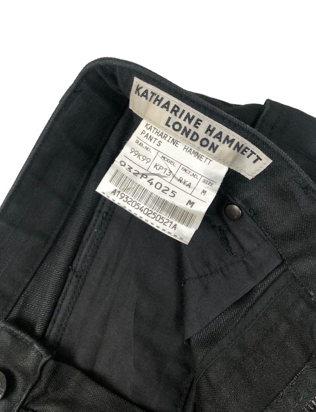 Japanese Brand × Katharine Hamnett London Katharine Hammett London Black Wax Pants Size US 30 / EU 46 - 14 Thumbnail
