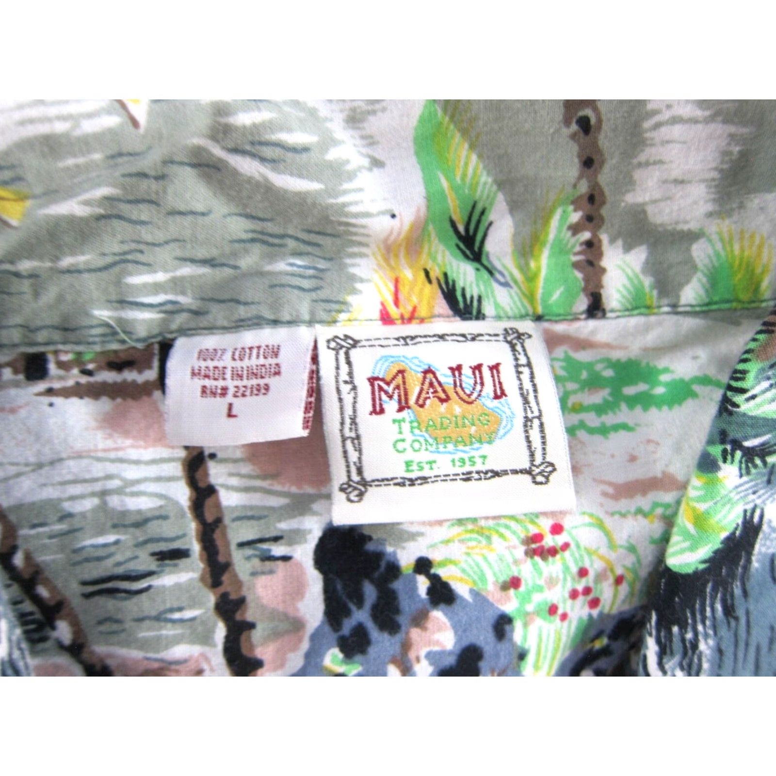 Pop Trading Company Maui Trading Company Cotton Floral Button Down Short Sleeve Hawaiian Shirt Large Size US L / EU 52-54 / 3 - 4 Thumbnail