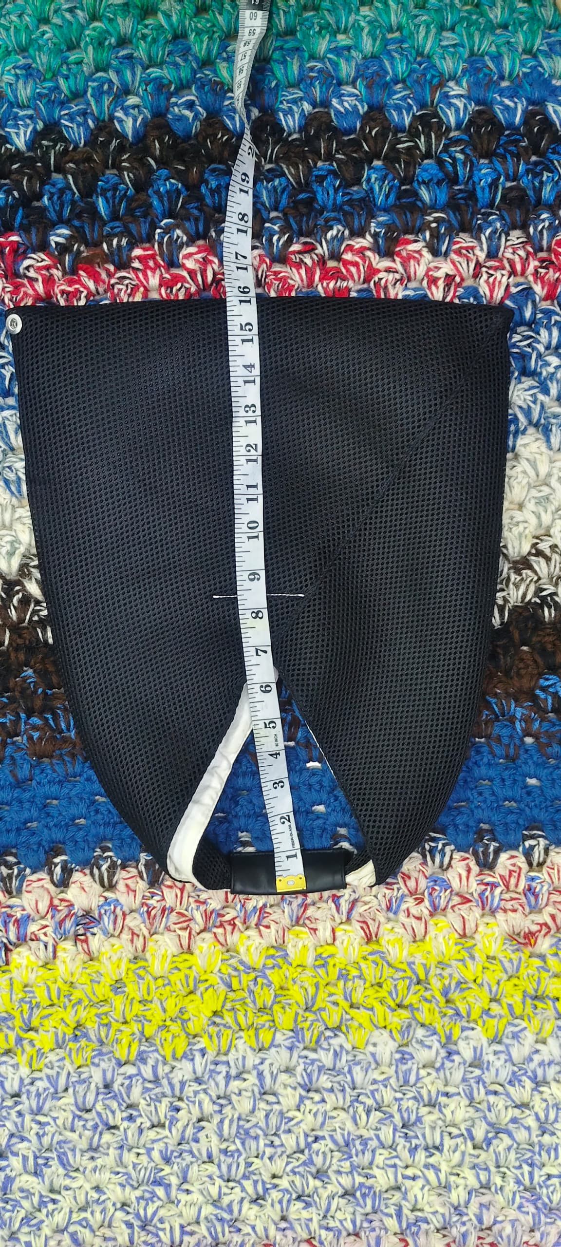 Maison Margiela MM6 Maison Margiela Japanese Triangle Mesh Black Bag Size ONE SIZE - 14 Thumbnail