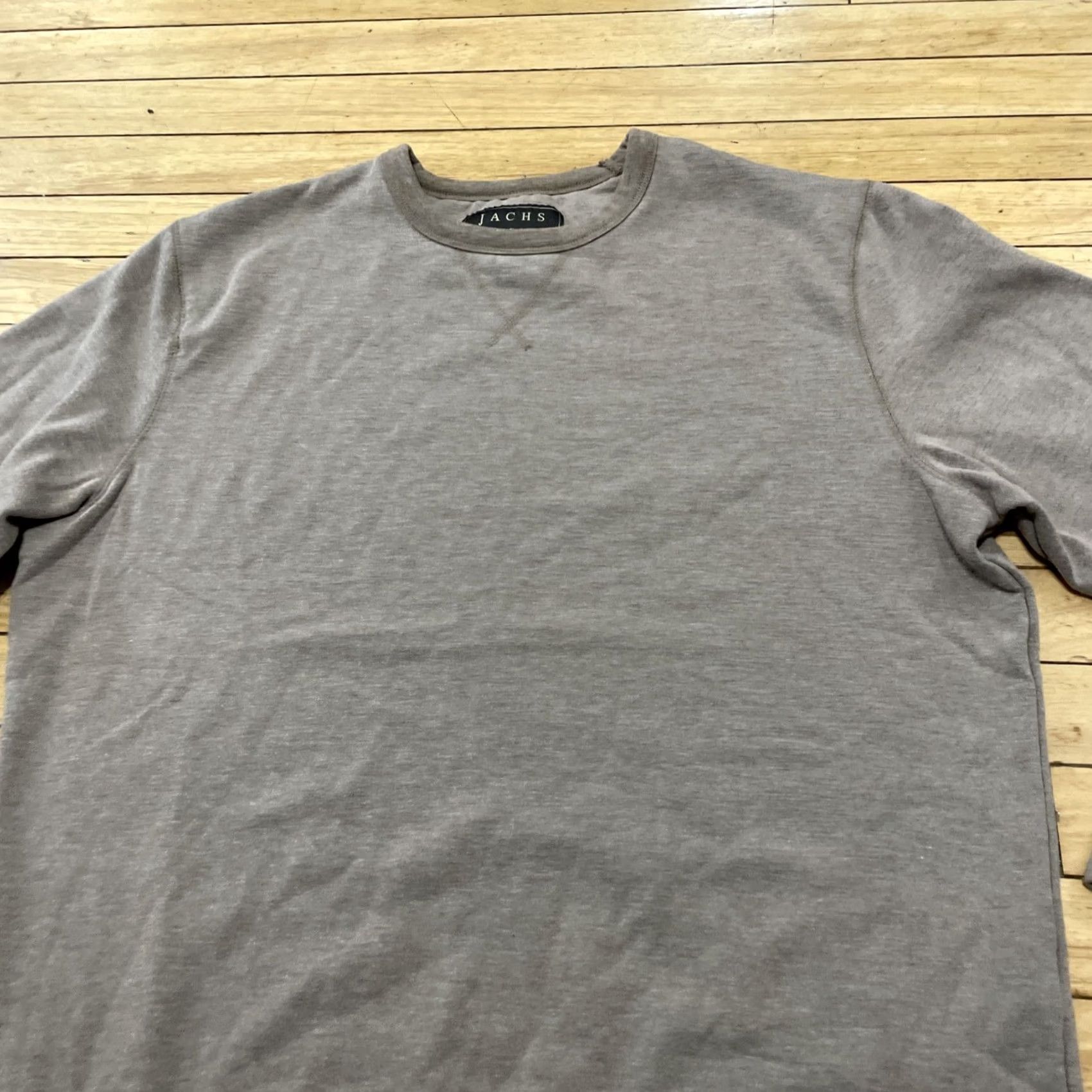 Vintage JACHS Lounge Sweater Men L Gray Tan Fleece Lined Sweatshirt Active Athleisure L Size US L / EU 52-54 / 3 - 4 Thumbnail