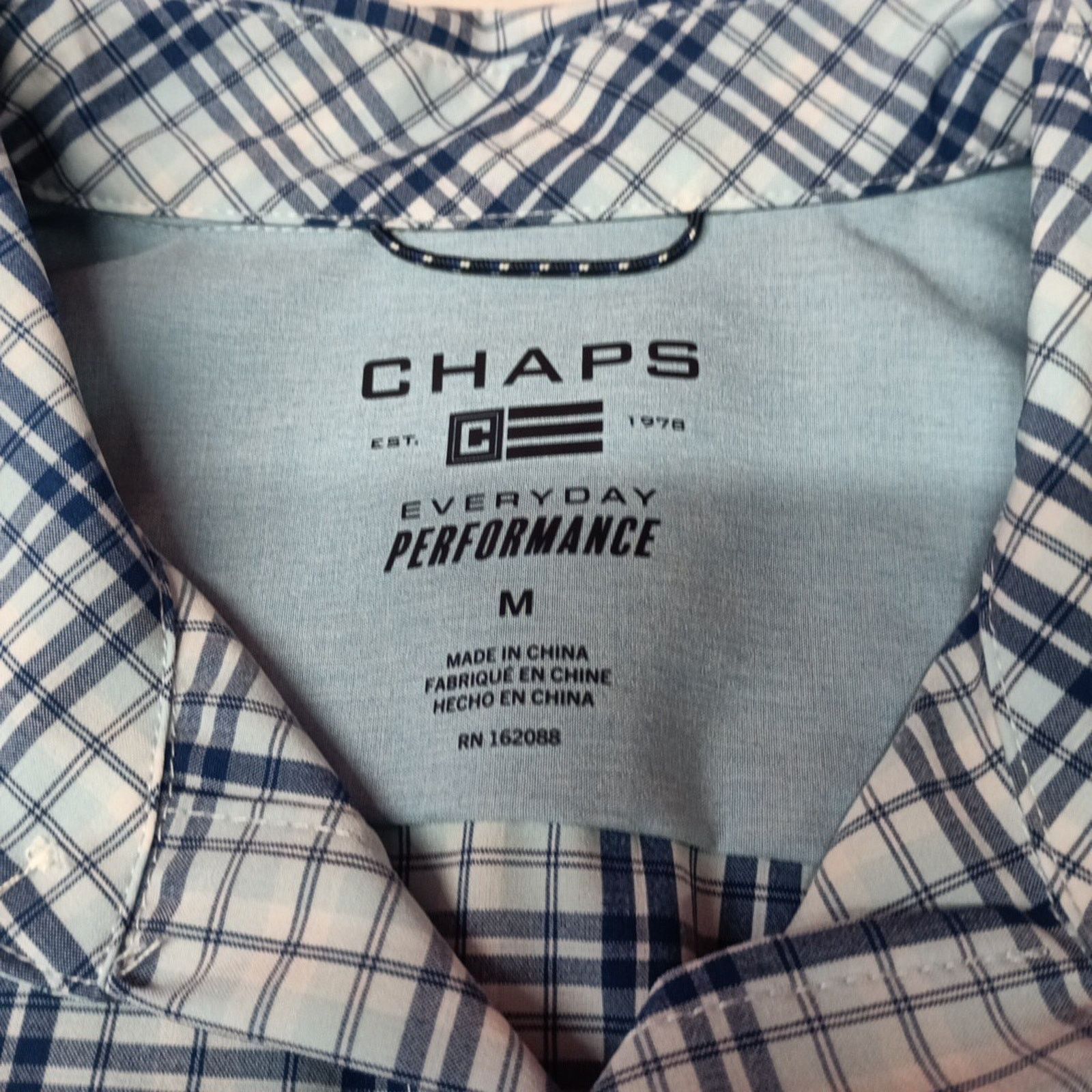 Chaps Chaps Woven Shirt Men's Size M Sky Blue Stretch UPF 50 Size US M / EU 48-50 / 2 - 4 Thumbnail