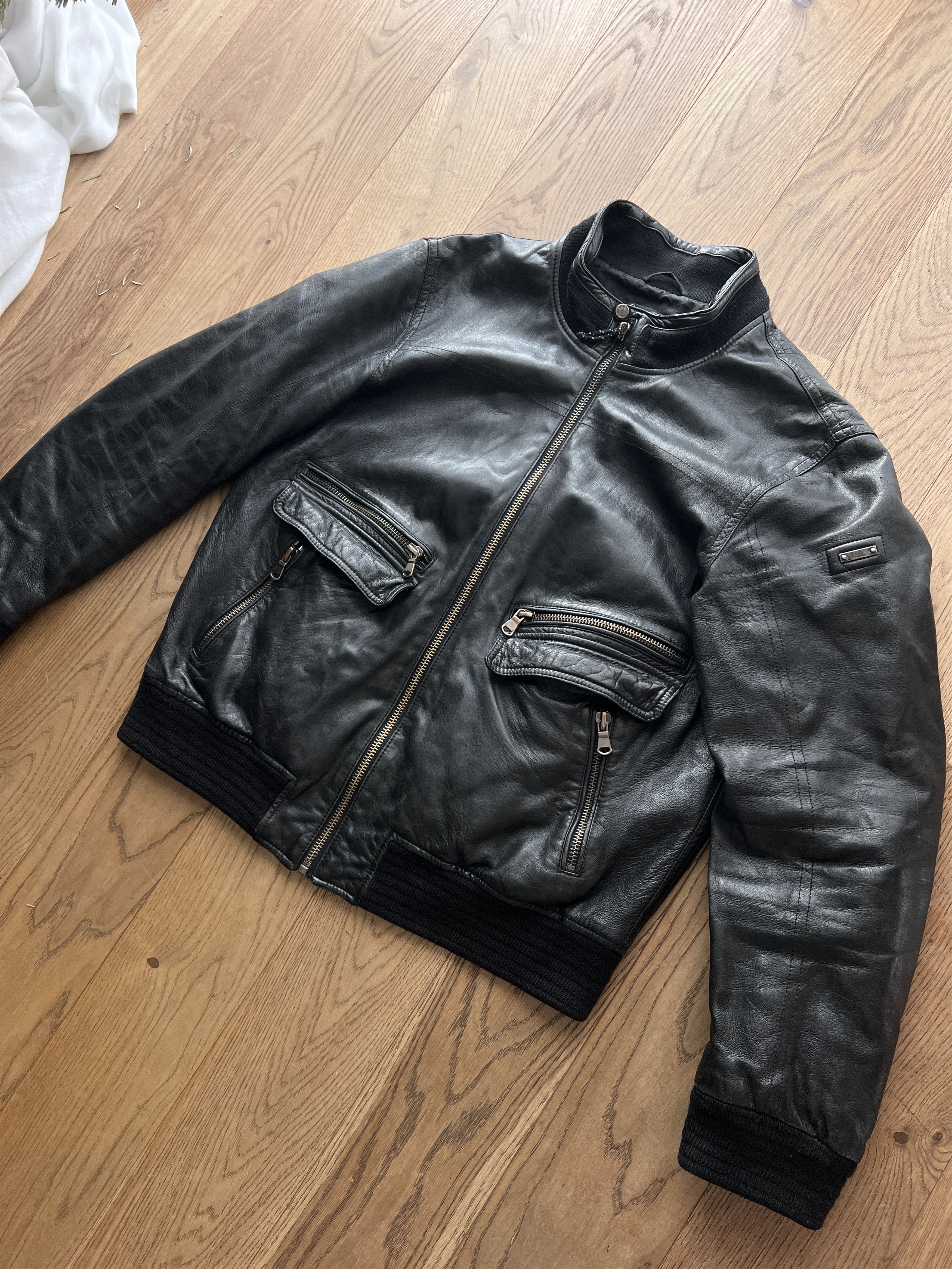 If Six Was Nine Vintage 2000s leather bomber jacket baggy boxy y2k japanese Size US L / EU 52-54 / 3 - 23 Thumbnail