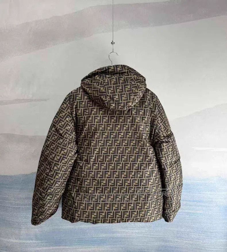 Other Fendi Brown Full Print Two-Sided Wear Hooded Down Jacket Size US M / EU 48-50 / 2 - 3 Thumbnail