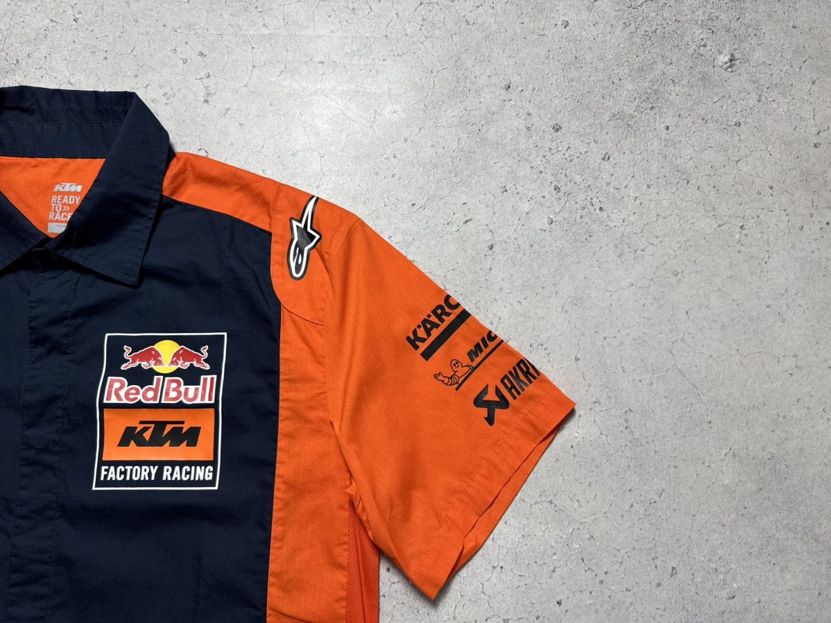 Vintage KTM Moto RedBull Alpinestars Vintage Racing Button Shirt Size US L / EU 52-54 / 3 - 2 Thumbnail