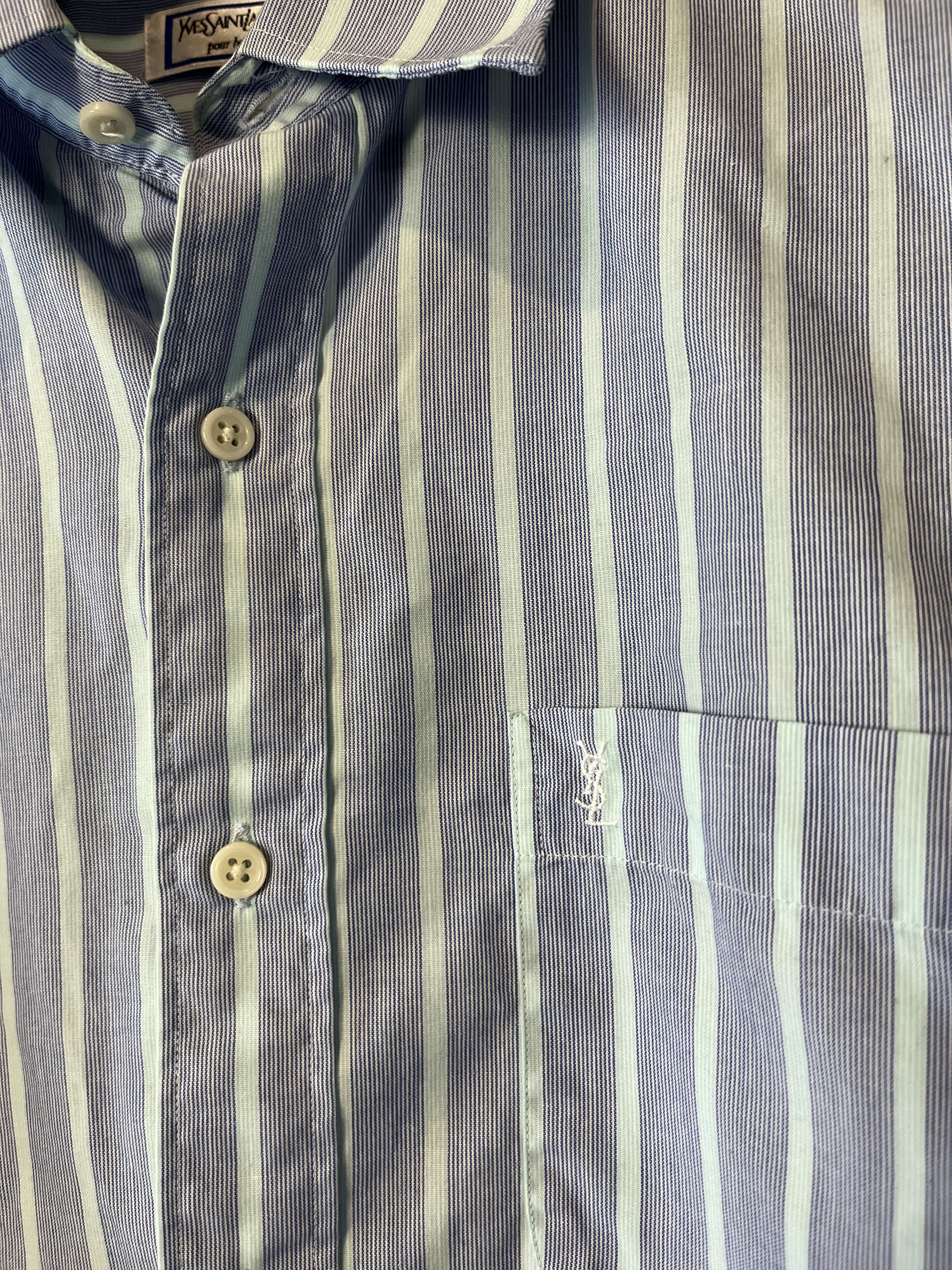 Vintage × Yves Saint Laurent 80s Yves Saint Laurent YSL Pour Homme Vintage Shirt Size US XL / EU 56 / 4 - 6 Thumbnail