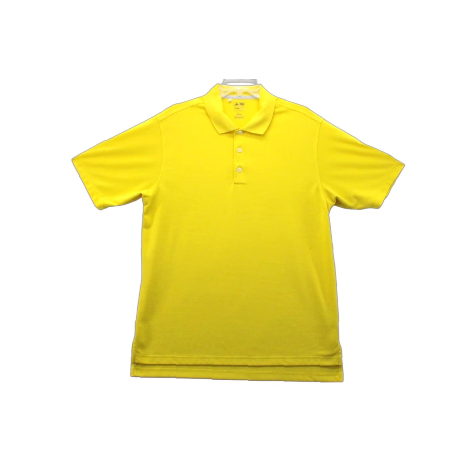 Adidas VINTAGE Adidas Shirt Men's Large Yellow Golf Climalite Solid Bright Yellow Polyester Size US L / EU 52-54 / 3 - 1 Thumbnail