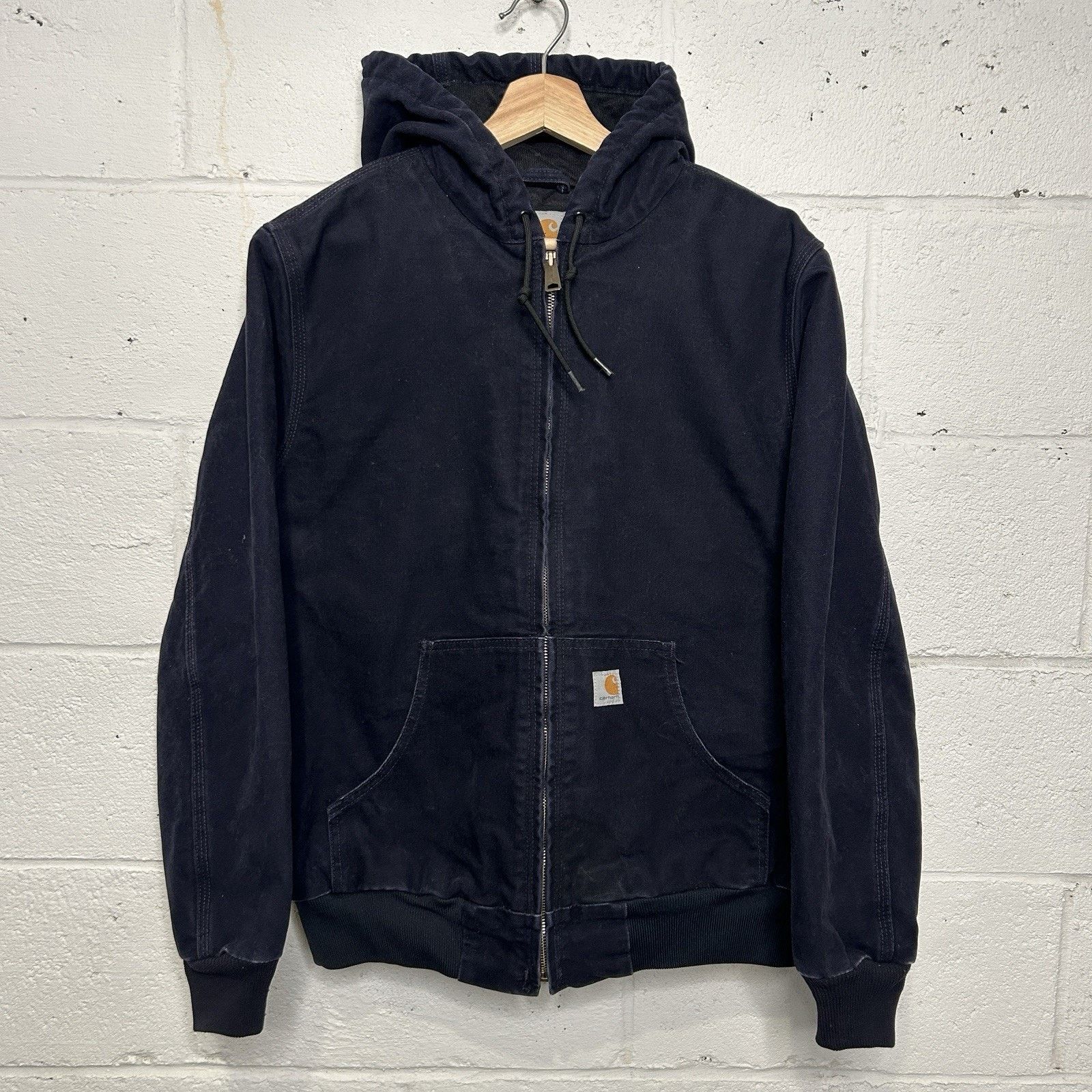 Carhartt Carhartt Quilted Hooded Active Jacket “Navy Blue” WJ130-403 Size S / US 4 / IT 40 - 1 Thumbnail