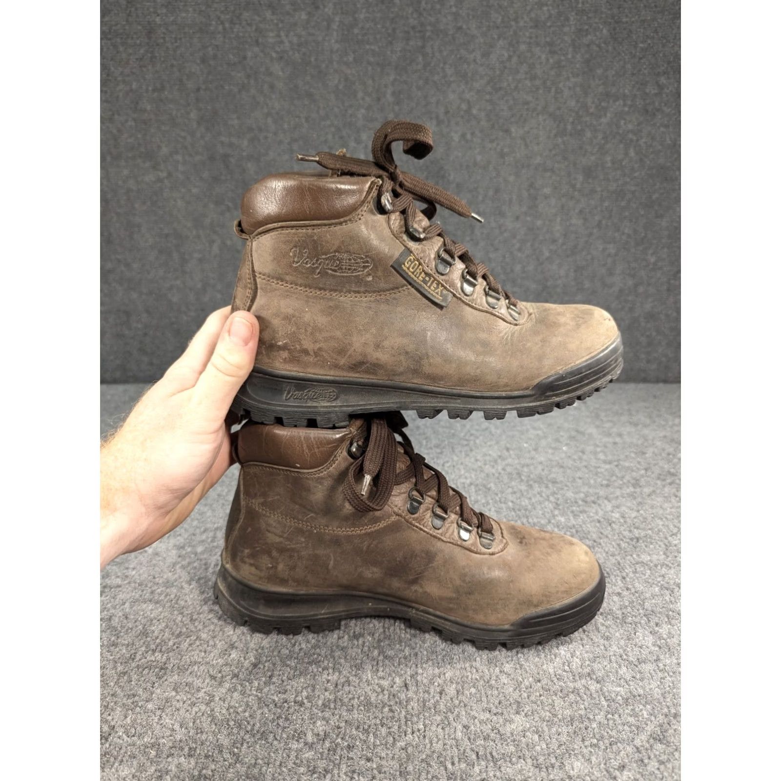 Vasque Vasque Skywalk GTX Boots Hiking - Womens 7.5M - Brown - Leather - Gore-Tex - Italy - Retro Outdoor Hiking Boots Size US 8 / IT 38 - 4 Thumbnail