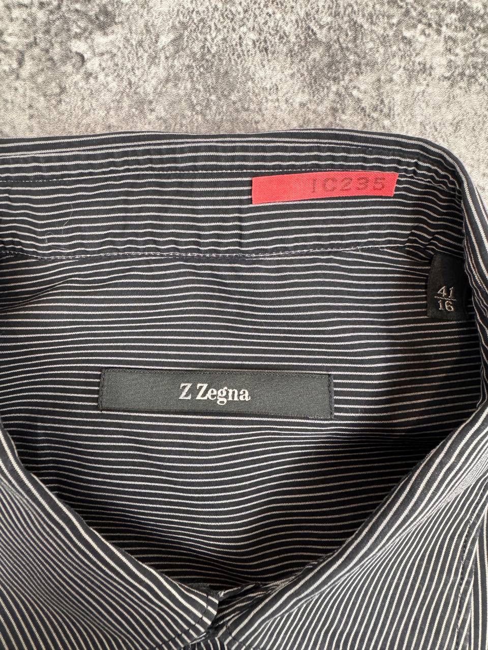Z Zegna Z Zegna Men Drop 8 Striped Shirt Black Size L Size US L / EU 52-54 / 3 - 4 Thumbnail