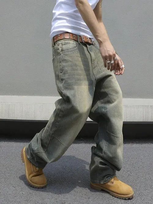 Japanese Brand Faded Skate Baggy Denim Jeans Loose fit Size US 36 / EU 52 - 4 Thumbnail