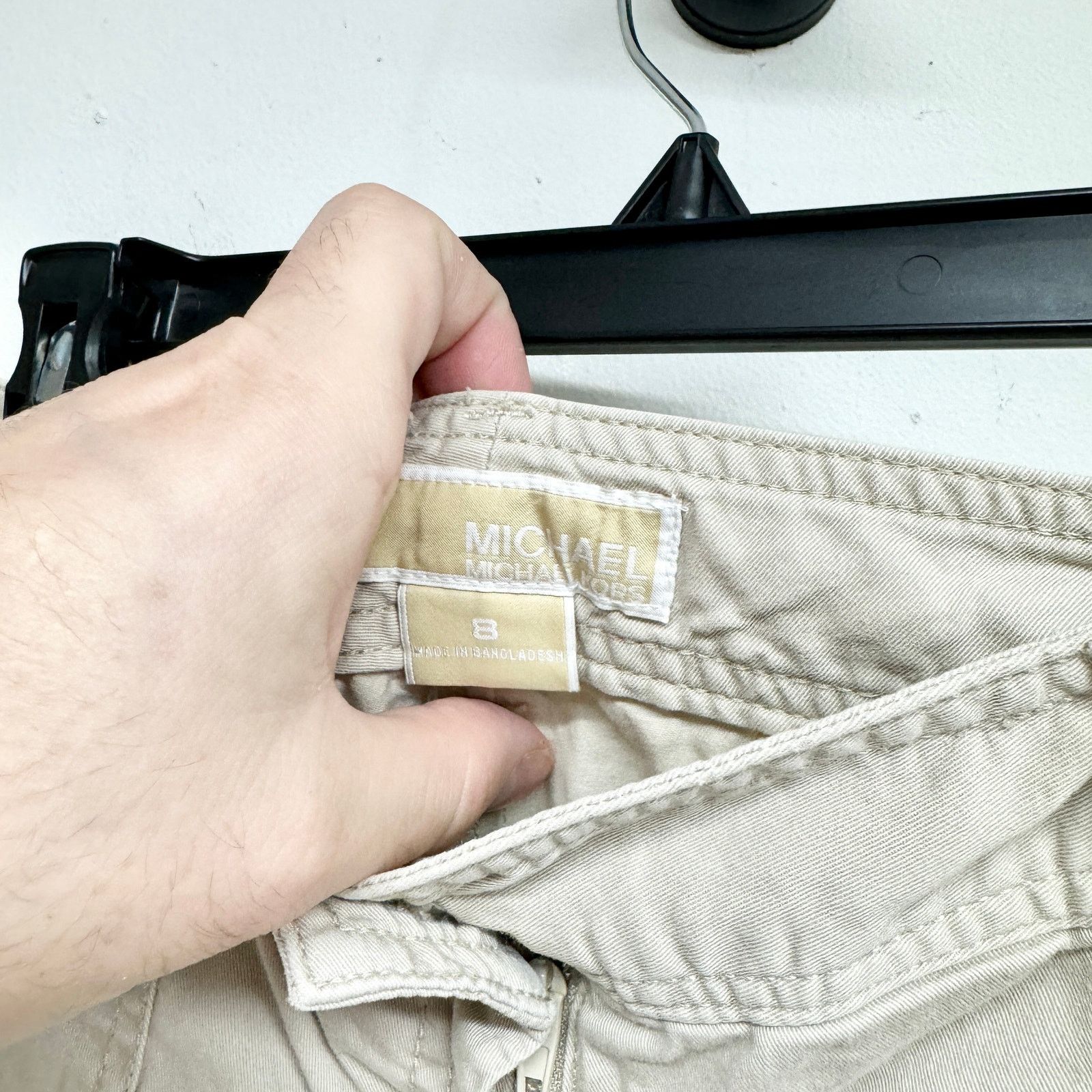 Michael Kors Michael Kors Twill Shorts Light Grey Cotton High Rise 8 Size 30" / US 8 / IT 44 - 2 Thumbnail