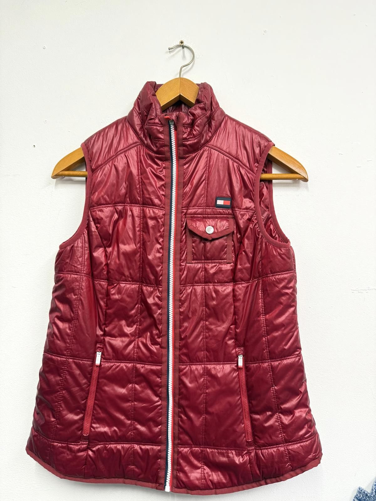 Tommy Hilfiger Tommy Hilfiger Sport Red Quilted Sleeveless Vest Jacket Size Size US L / EU 52-54 / 3 - 1 Thumbnail