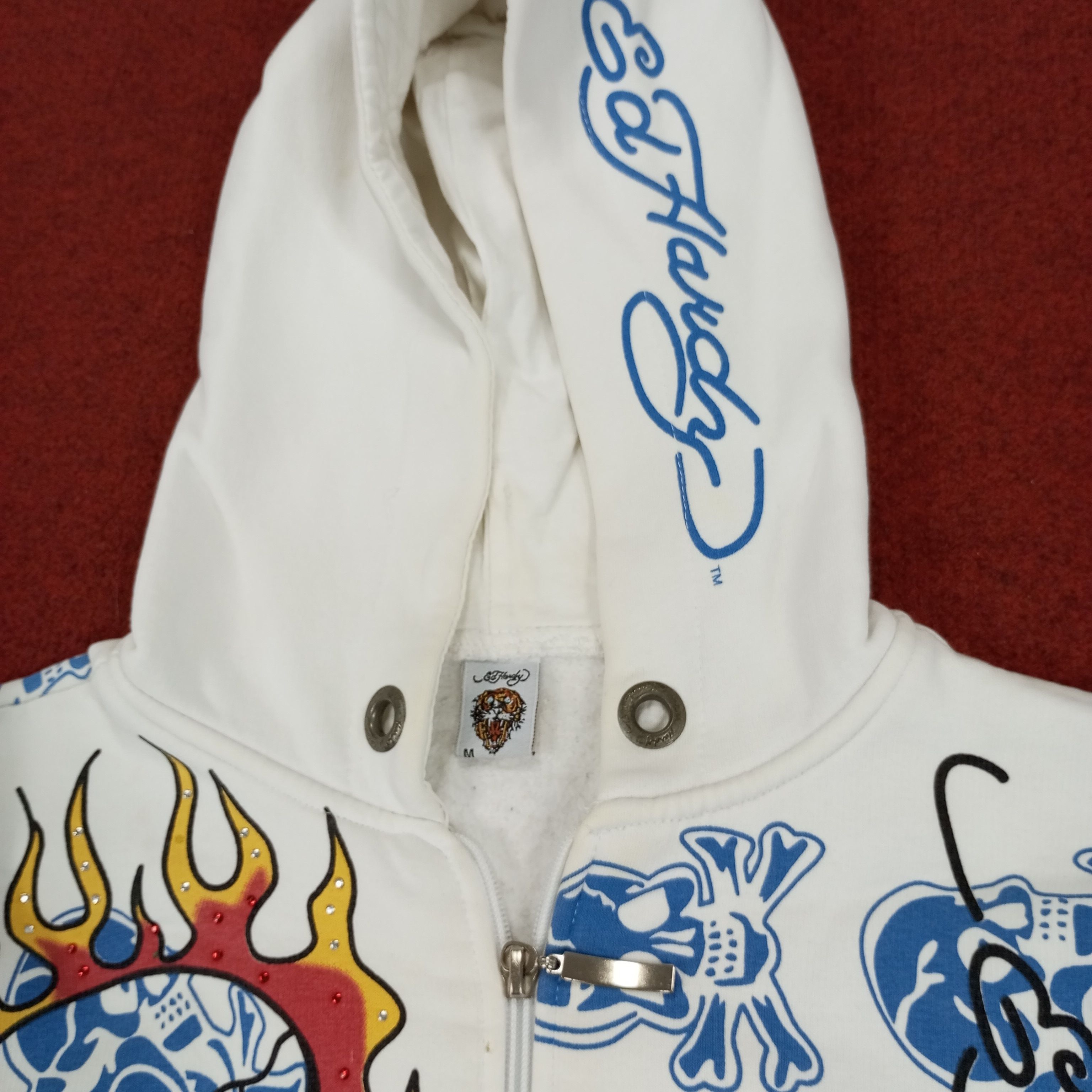 Christian Audigier Ed Hardy Fashion Skull Design Rock Punk Style Zipper Hoodies Size US M / EU 48-50 / 2 - 7 Thumbnail