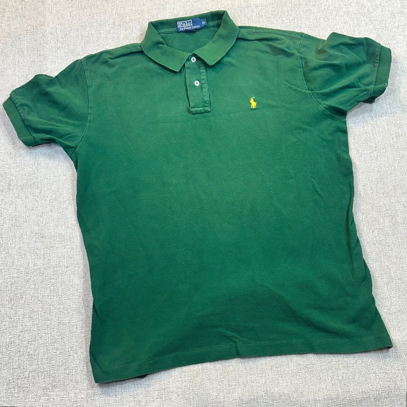 Ralph Lauren Polo by Ralph Lauren Mens XL Green With Yellow Pony Soft Cotton Shirt Size US XL / EU 56 / 4 - 3 Thumbnail