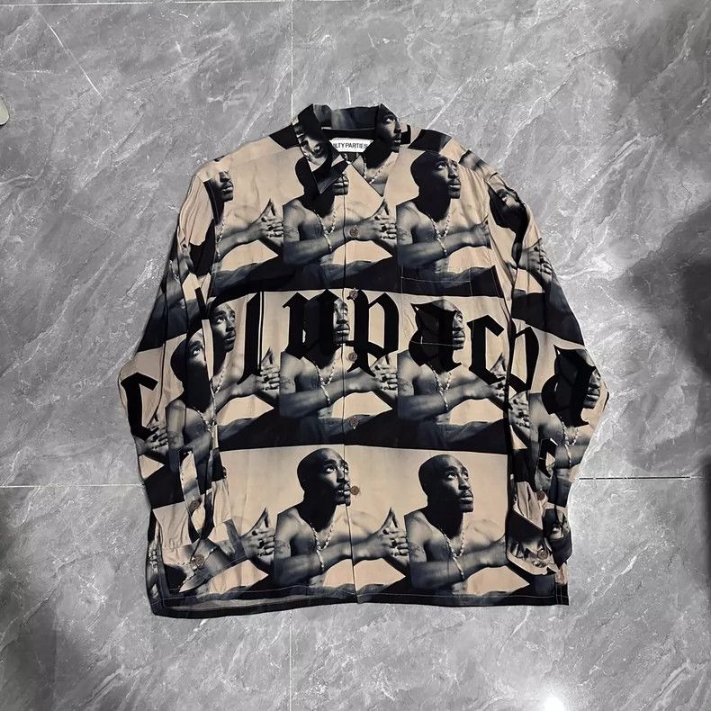 Wacko Maria Wacko Maria 2PAC Guilty Party Beige Figure Chat Bubbles TU Size US XL / EU 56 / 4 - 1 Thumbnail