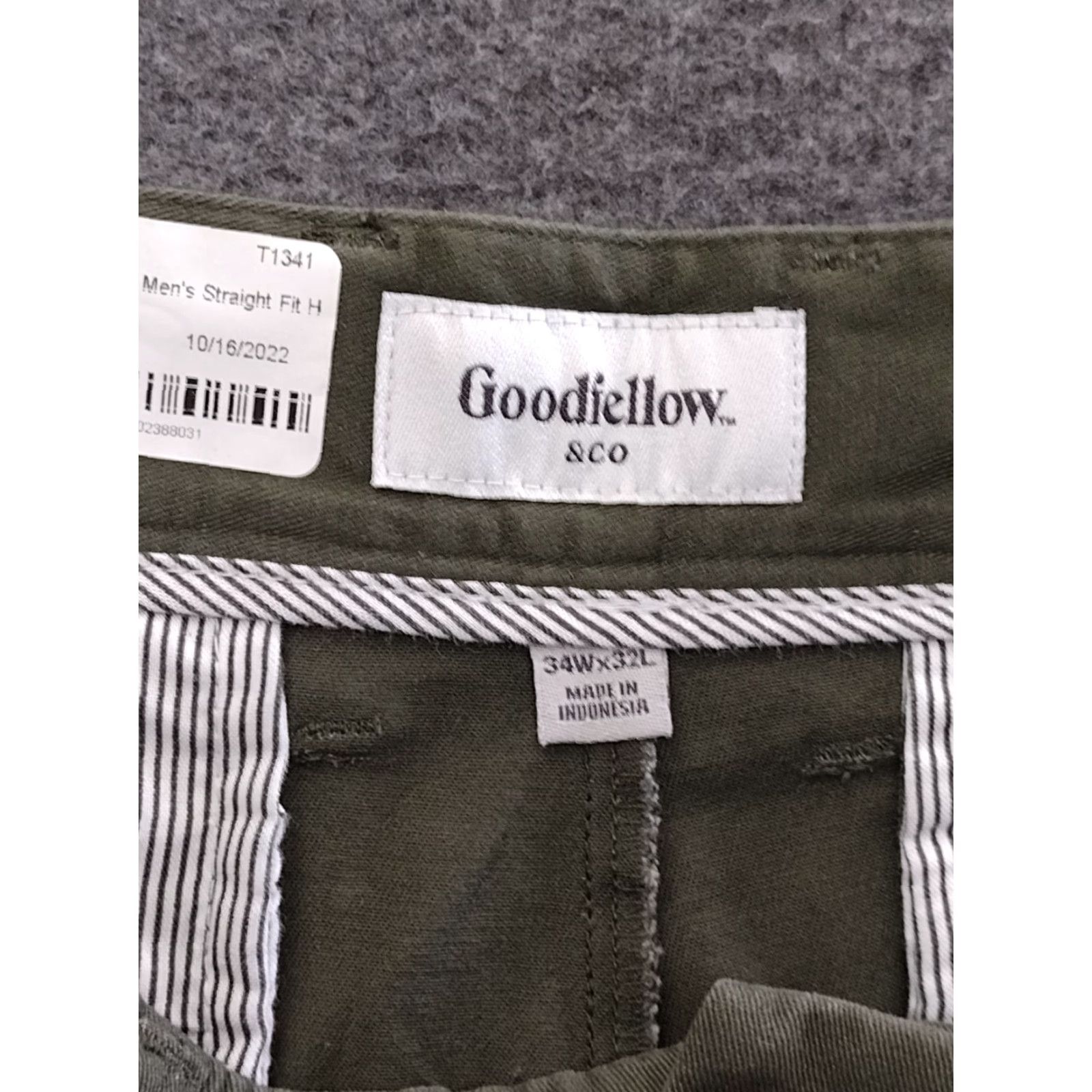Vintage Goodfellow & Co Men’s Khaki Chino Pants 34X42 Straight Fit Vintage No N/A Size US 34 / EU 50 - 5 Thumbnail