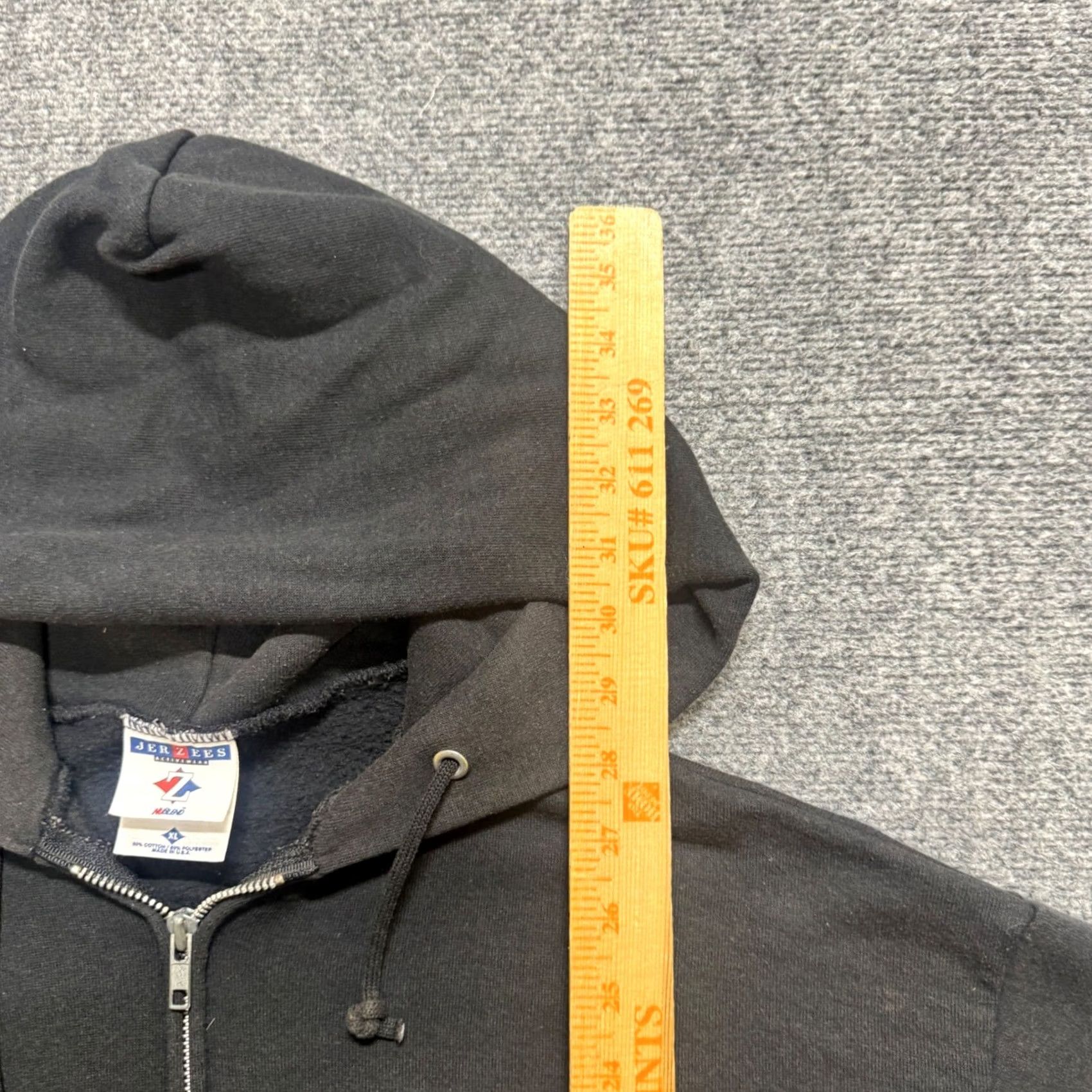 Jerzees VINTAGE Jerzees Full-Zip Jacket Men's XL Made In USA Black 90s Y2K Jacket Mens XL Black Size US XL / EU 56 / 4 - 5 Thumbnail