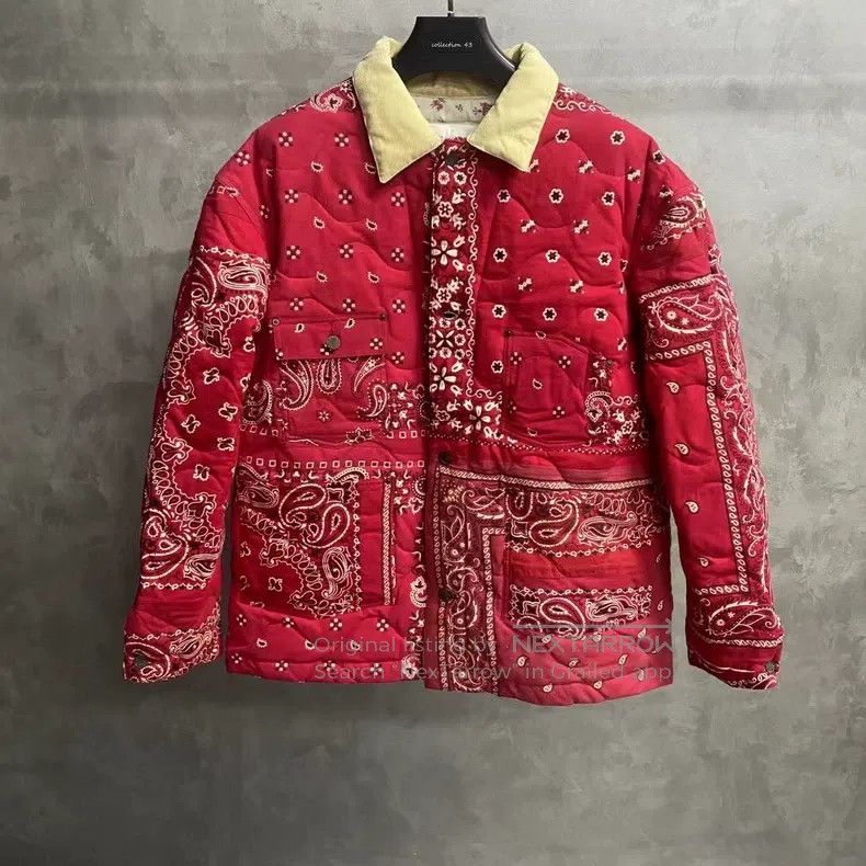 READYMADE Ready Made Red Camellia Flower Full Print Logo Cotton Jack Size US L / EU 52-54 / 3 - 1 Thumbnail