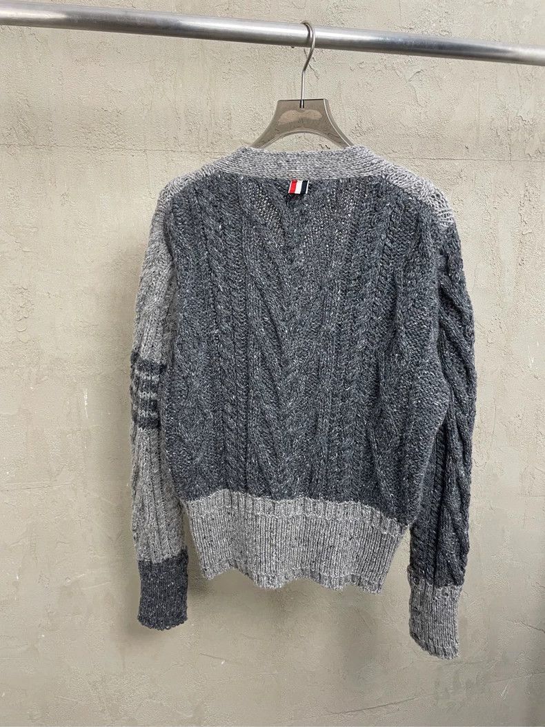 Thom Browne Thom browne Gray color-blocked four-striped wool horsehair Size US S / EU 44-46 / 1 - 2 Thumbnail