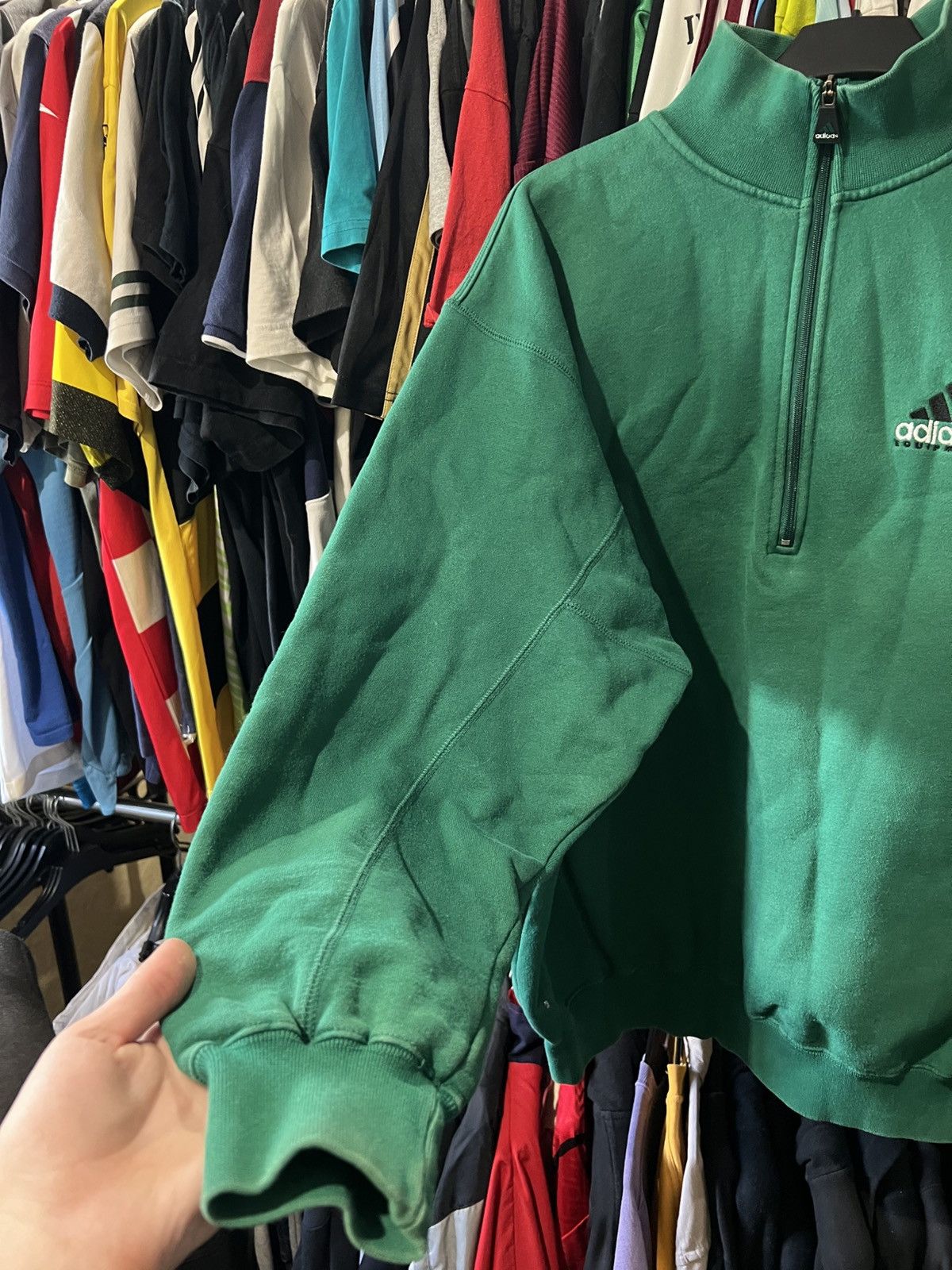 Adidas 90S VINTAGE ADIDAS EQUIPMENT 1/4 ZIP QUATER SWEATSHIRT SZ XL Size US XL / EU 56 / 4 - 3 Thumbnail