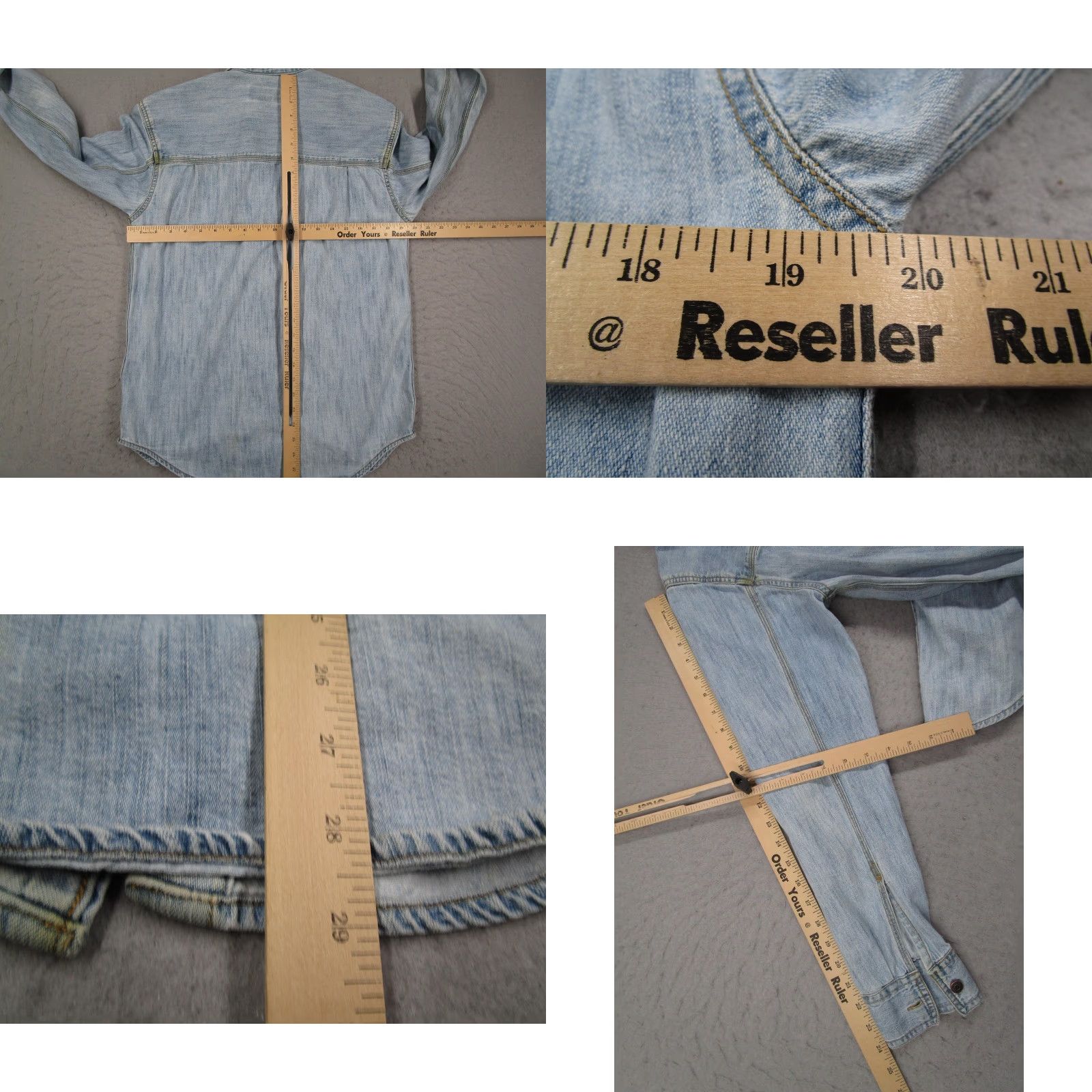 Levi's VINTAGE Levi's Signature Shirt Mens Small Blue Denim Button-Up Workwear 90s Cowboy Retro Light Blue Stonewash Mens Size US S / EU 44-46 / 1 - 8 Thumbnail