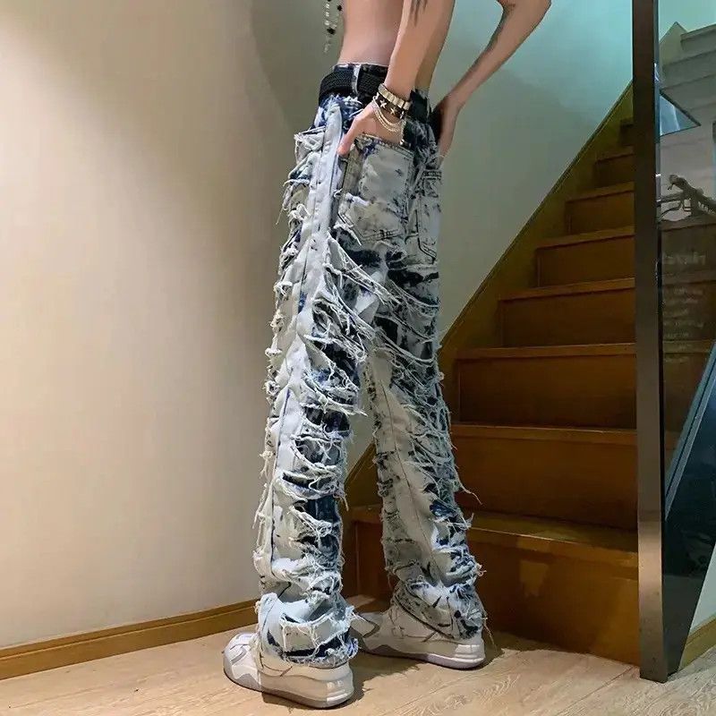 Japanese Brand Y2k Vintage Retro Hip Hop Ripped Jeans Pants Size US 32 / EU 48 - 2 Thumbnail