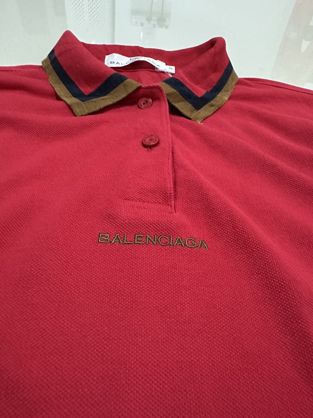 Balenciaga BALENCIAGA Polo Manica Lunga Ricamo Logo Long Sleeve Shirt Size US L / EU 52-54 / 3 - 4 Thumbnail