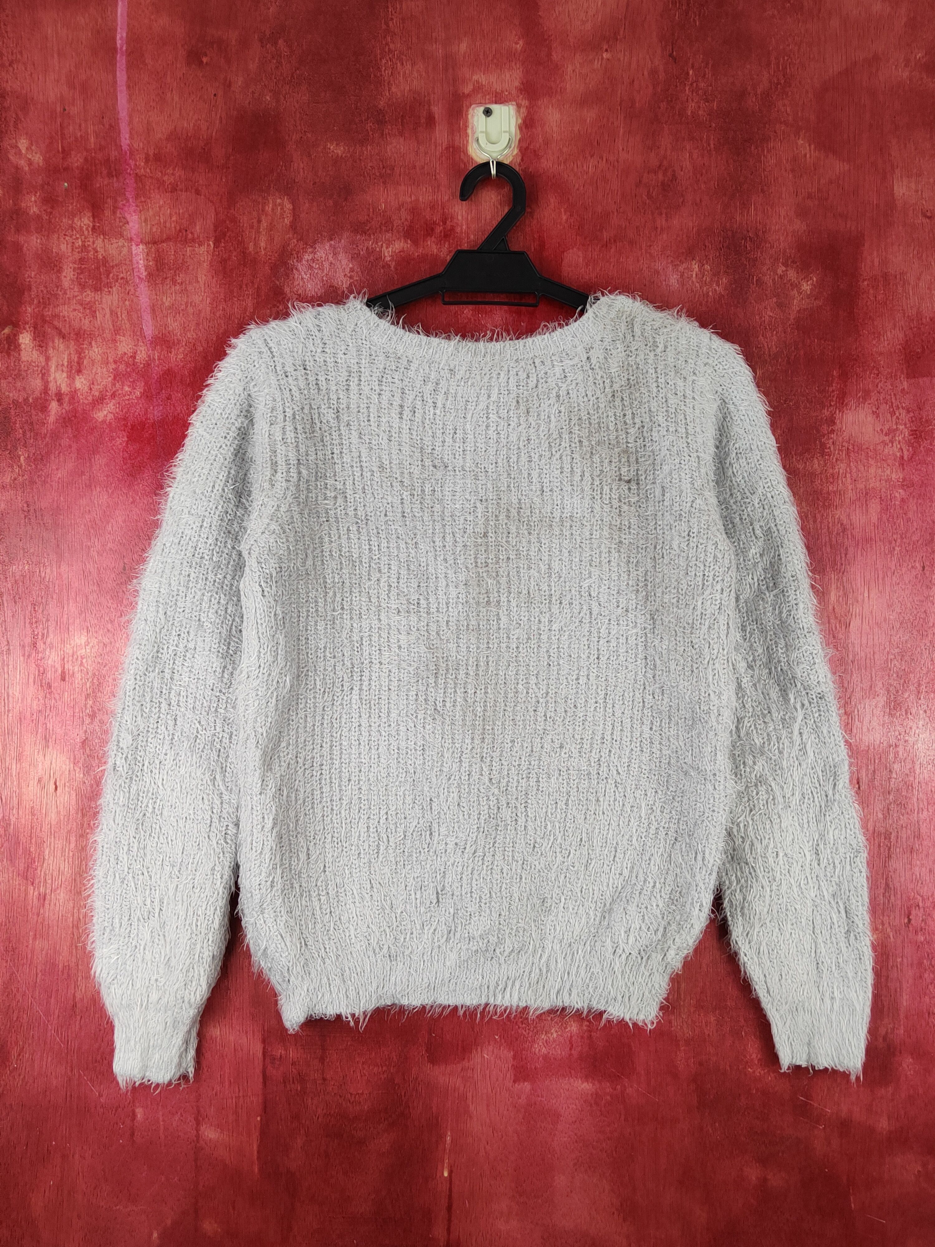 Homespun Knitwear × Japanese Brand × Vintage Cutie Blondie Gray Shag Shaggy Fur Mohair Knitwear #S1918 Size M / US 6-8 / IT 42-44 - 7 Thumbnail