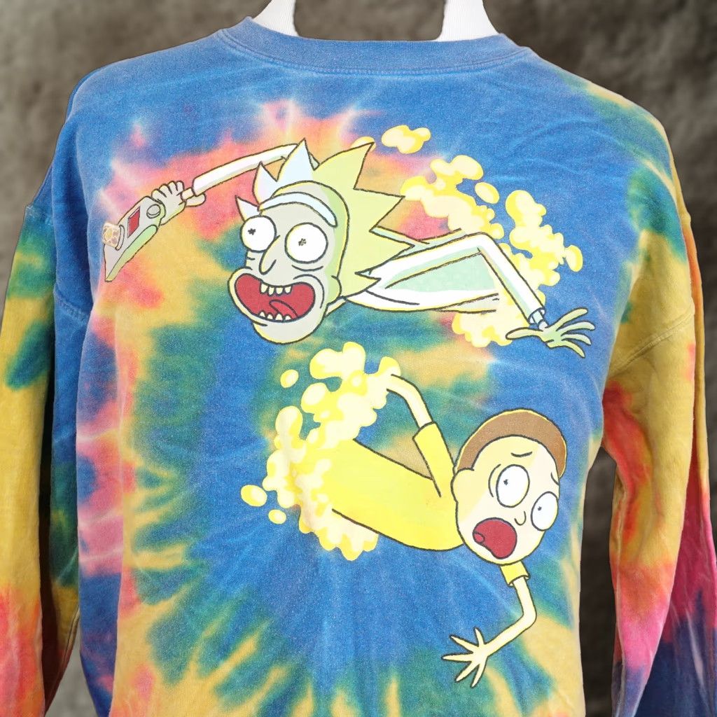 Ripple Junction RICK AND MORTY RIPPLE JUNCTION TIE DYE CREW NECK SWEATSHIRT SMALL MULTICOLOR MENS Size US S / EU 44-46 / 1 - 1 Thumbnail