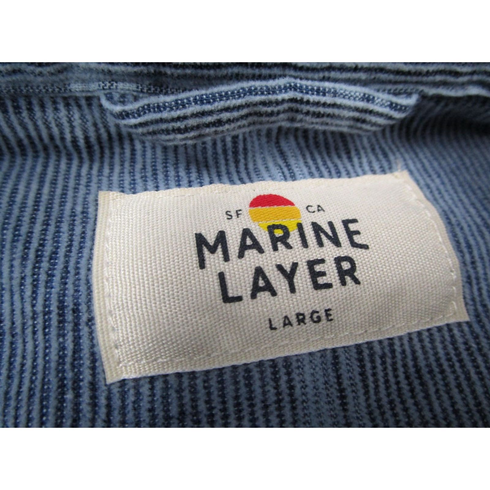 Marine Layer Marine Layer Shirt Mens Large Blue Corduroy Plaid Button Up Long Sleeve Casual Size US L / EU 52-54 / 3 - 2 Thumbnail