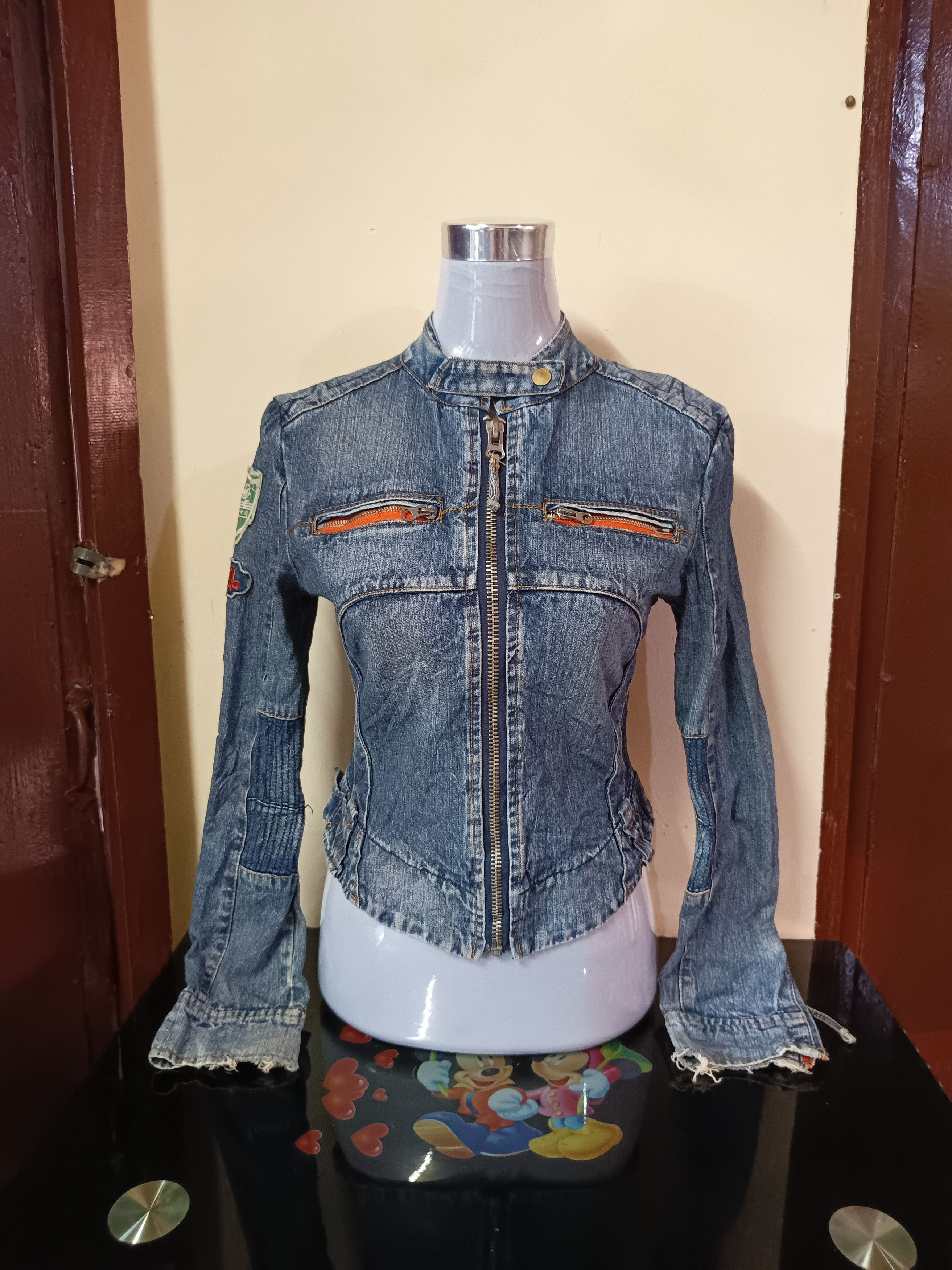 Japanese Brand Vintage denim motorcycle jacket women's Size S / US 4 / IT 40 - 1 Thumbnail