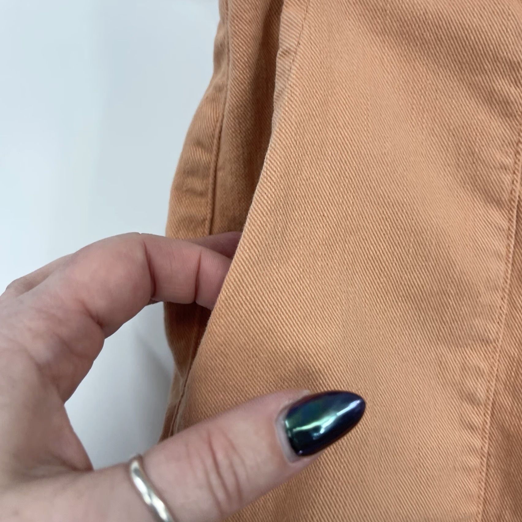 Vintage Rita Row Pants Womens Small High Rise Cropped Pocket Button Pink Peach Vintage: No? Size 28" / US 6 / IT 42 - 3 Thumbnail