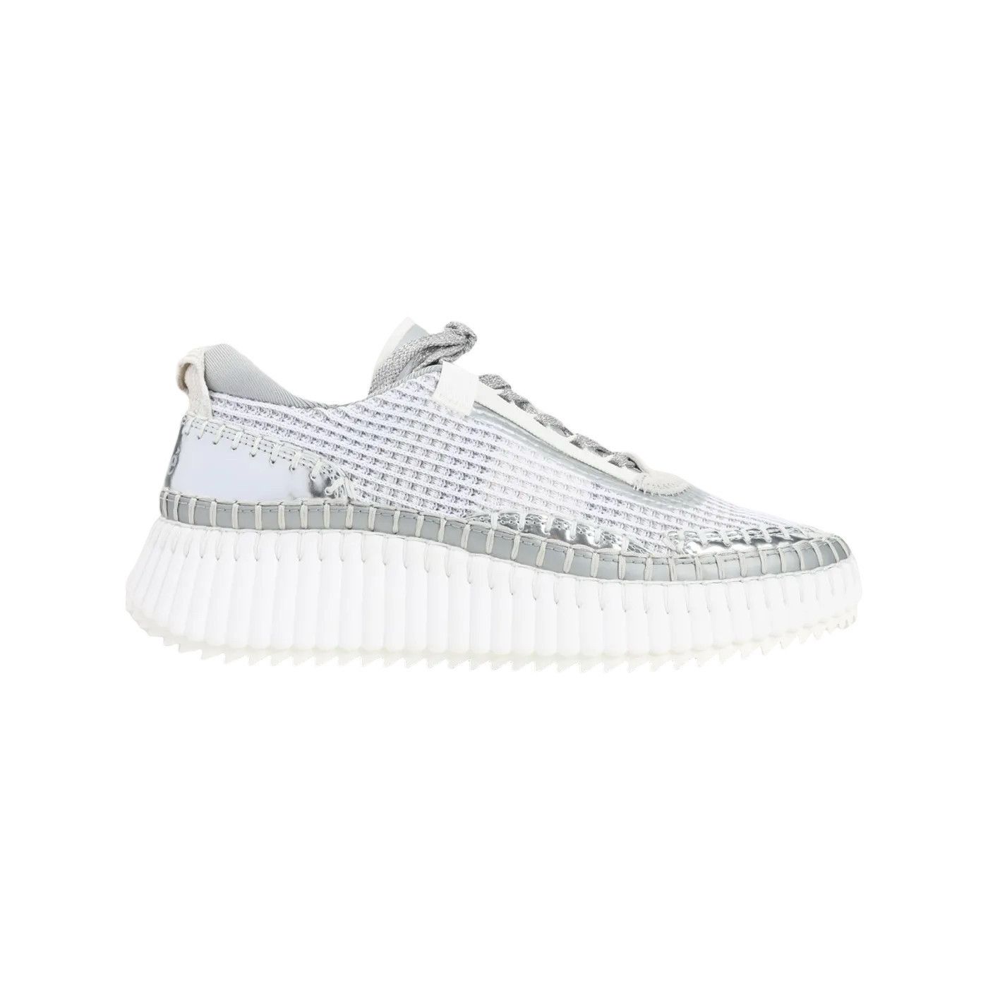 Chloe Nama Silver/Gray Sneakers New & Authentic (Euro Size:7