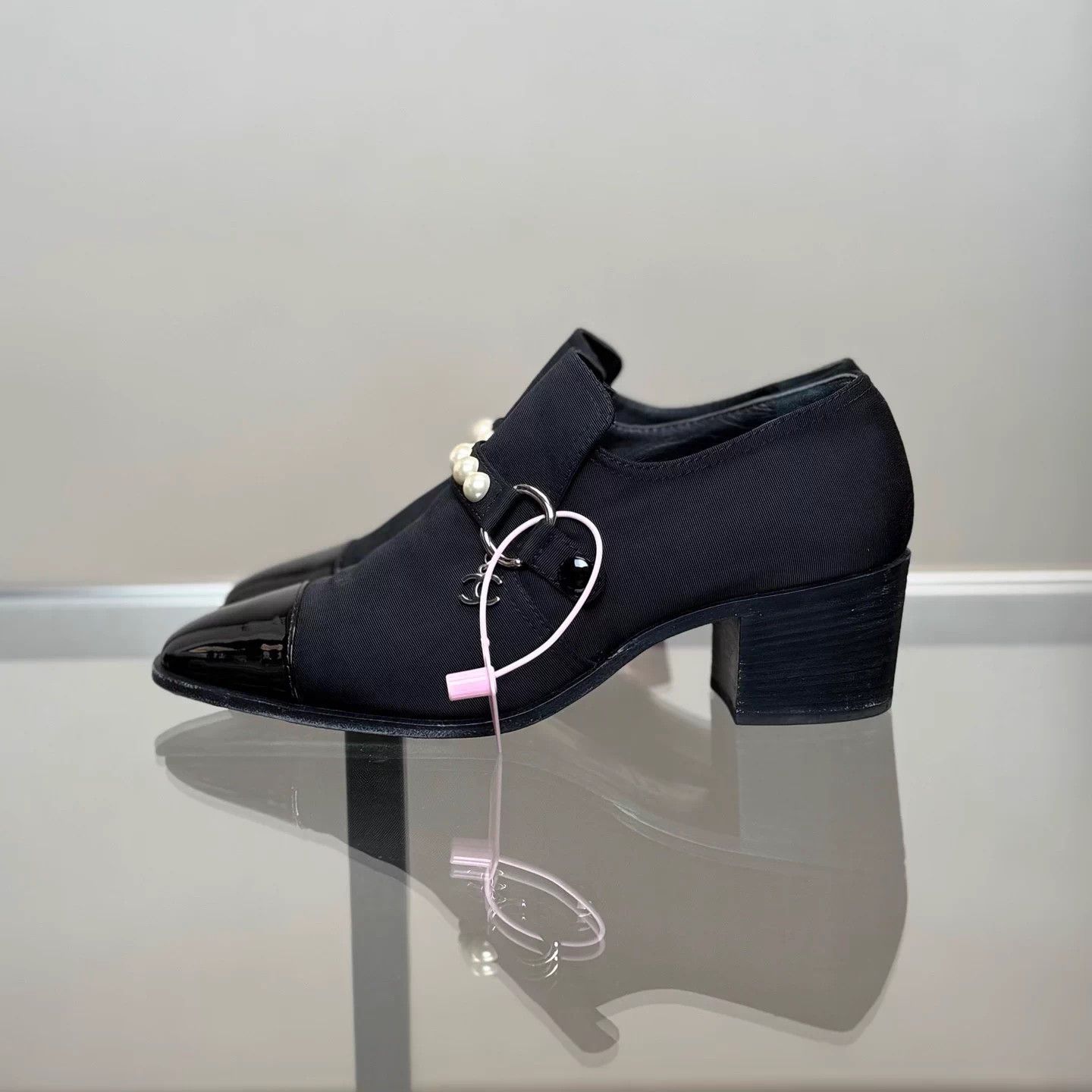 Chanel CHANEL Pearl Block Heel Short Boots EUR38 99 Size US 7 / IT 37 - 5 Thumbnail