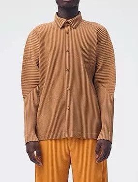 Issey Miyake Brown Long-Sleeve Button-Up Shirt - Size M Size US M / EU 48-50 / 2 - 1 Thumbnail